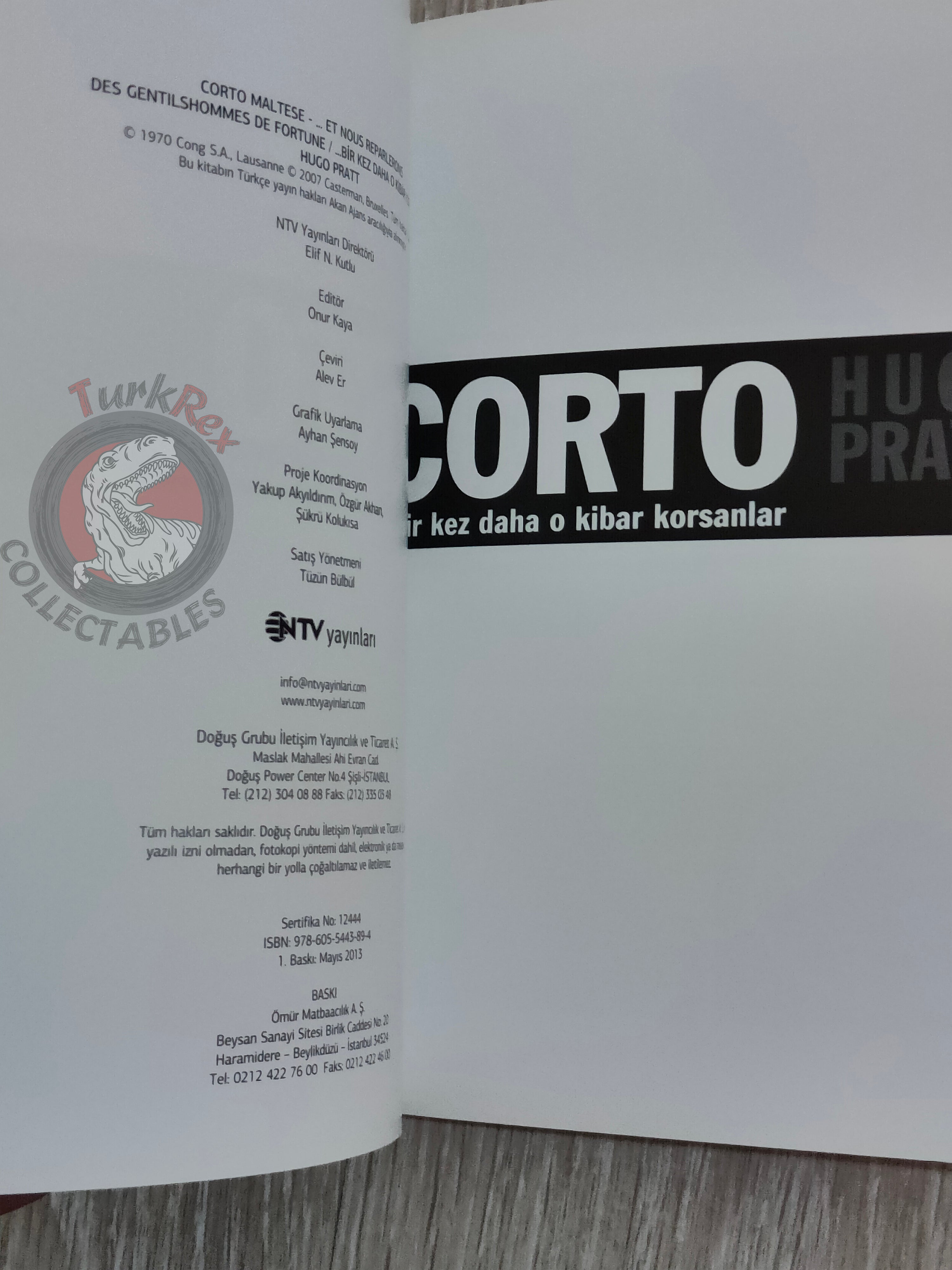 Corto Maltese –  Et Nous Reparlerons Des Gentilshommes de Fortune Turkish Comic Turkey