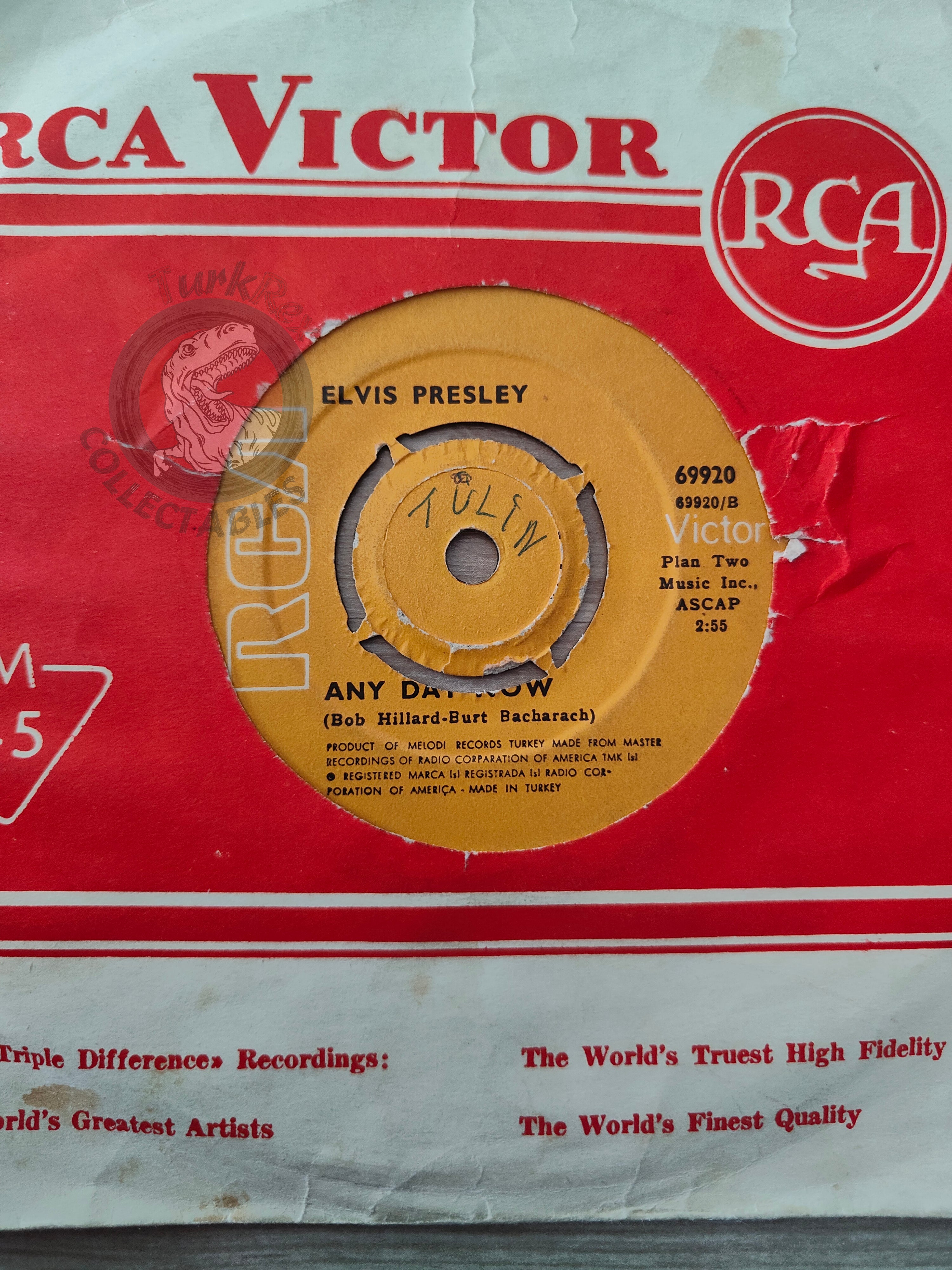 Elvis Presley – In The Ghetto 7" Turkish Pressing Vinyl Turkey Edition 3