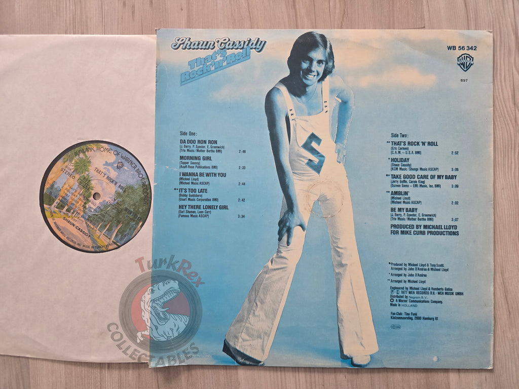 Shaun Cassidy – That's Rock 'N' Roll Turkish Pressing Vinyl Turkey Edition