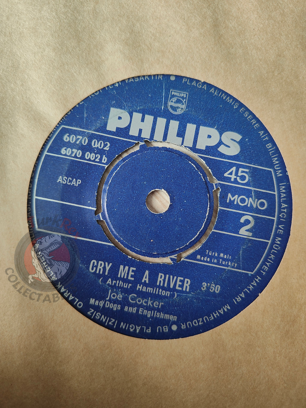 Joe Cocker – The Letter 7" Turkish Pressing Vinyl Turkey Edition