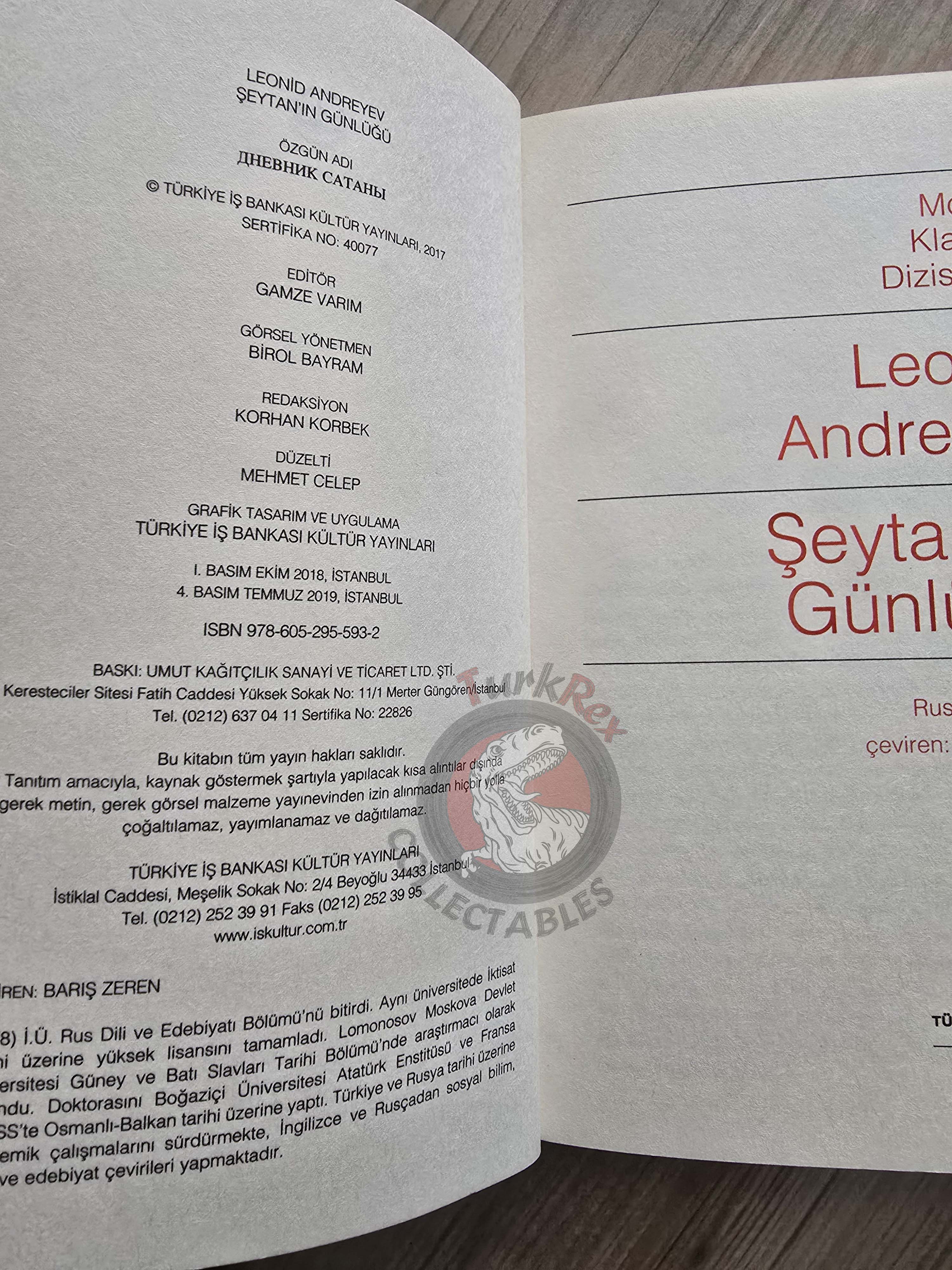 Leonid Andreyev – Satan's Diary 2019 Turkish Book Turkey