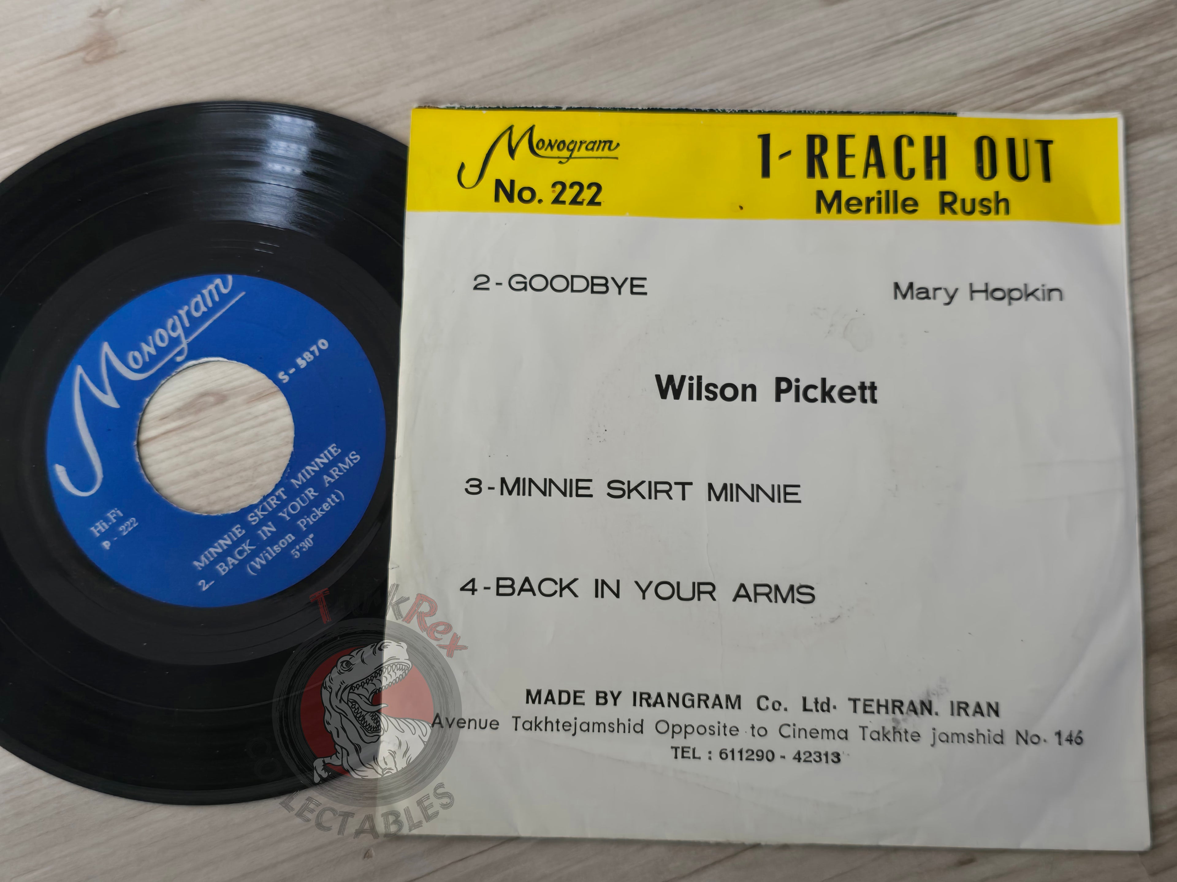 Merrilee Rush / Mary Hopkin / Wilson Pickett 7" Iran Pressing Vinyl Iranian Edition
