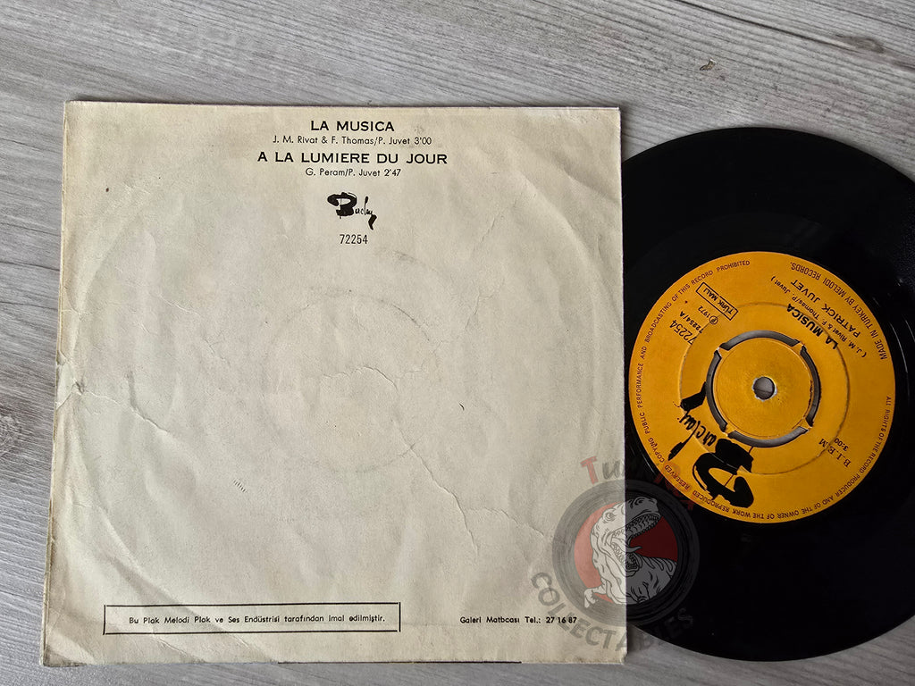 Patrick Juvet – La Musica 7" Turkish Pressing Vinyl Turkey Edition