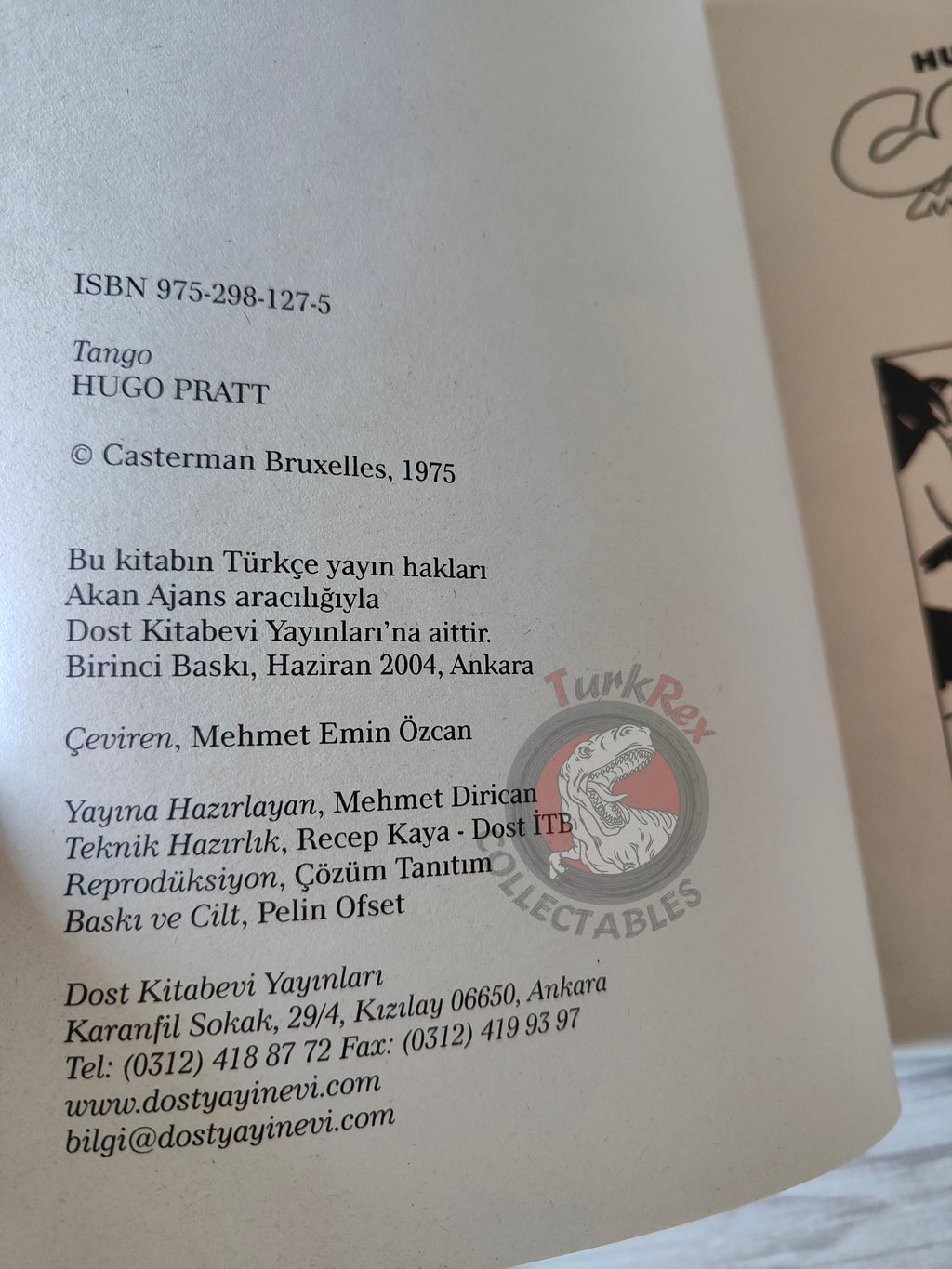 Corto Maltese – Tango  Turkish Comic Turkey