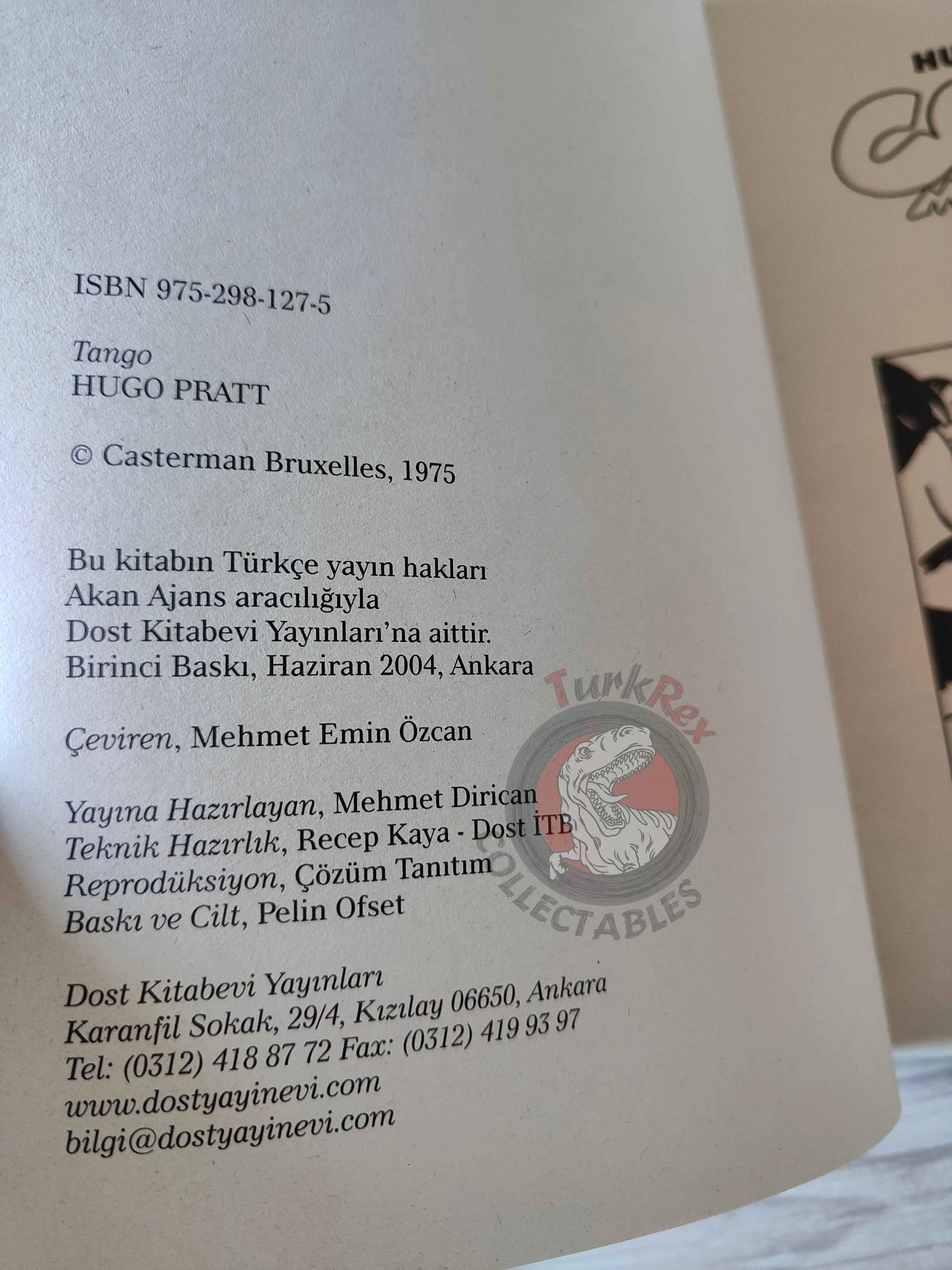 Corto Maltese – Tango  Turkish Comic Turkey