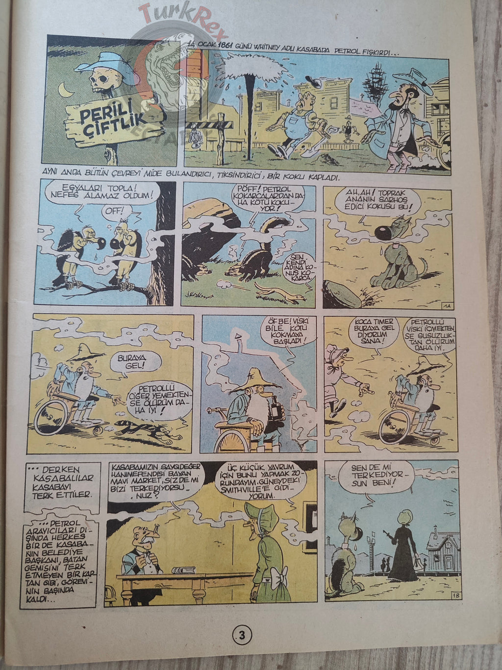 Lucky Luke #4 Le Ranch maudit 1990s Turkish Comic Turkey