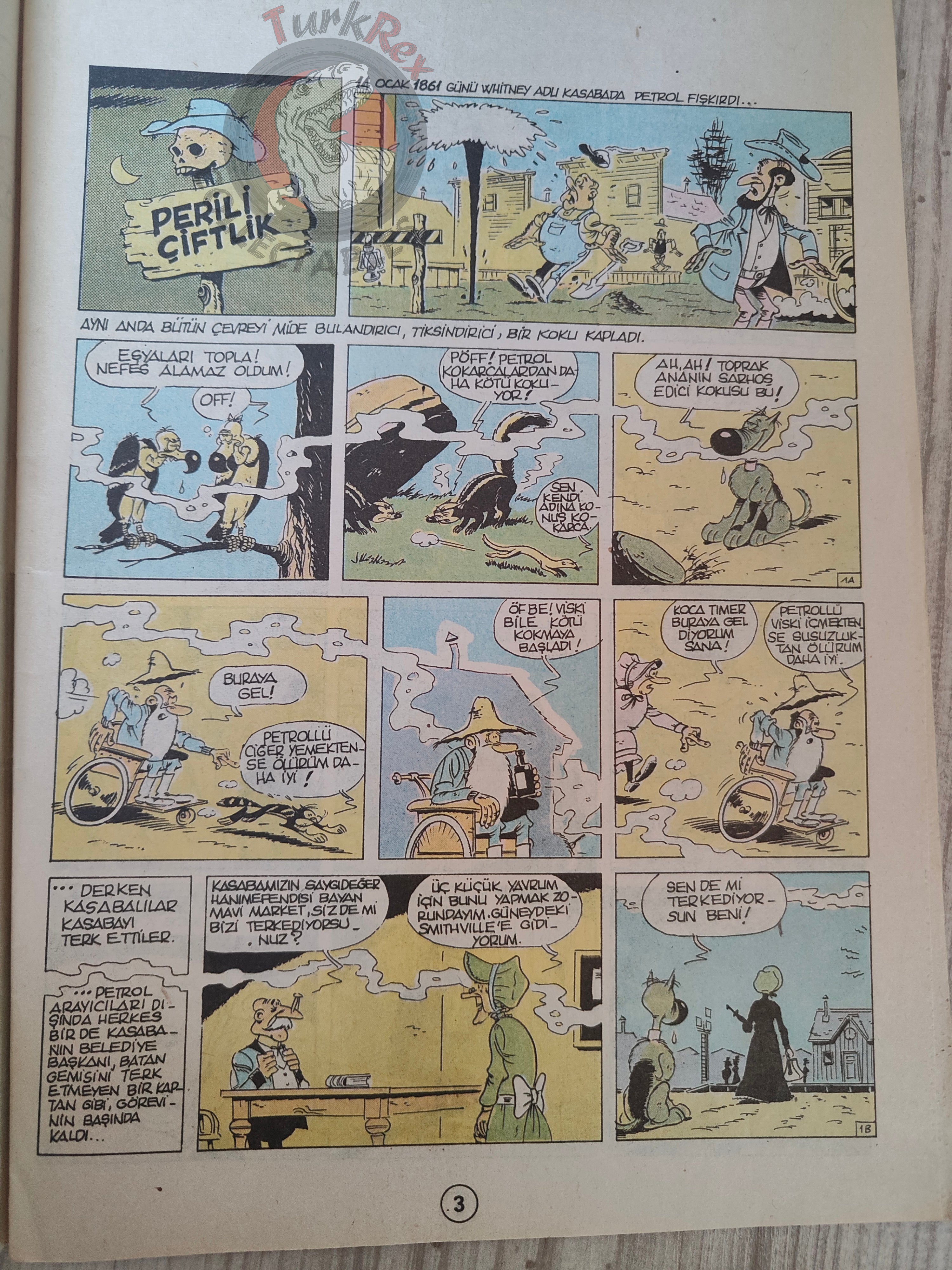 Lucky Luke #4 Le Ranch maudit 1990s Turkish Comic Turkey