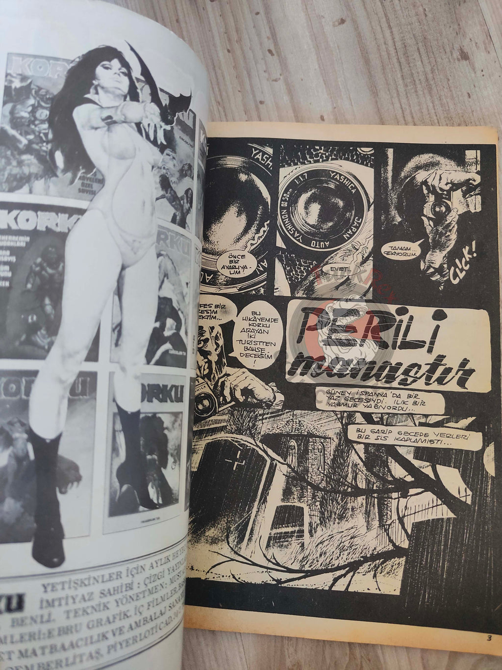 Korku April 1975 Turkish Comic Turkey Vampirella #34 Warren Creepy Eerie Enrich