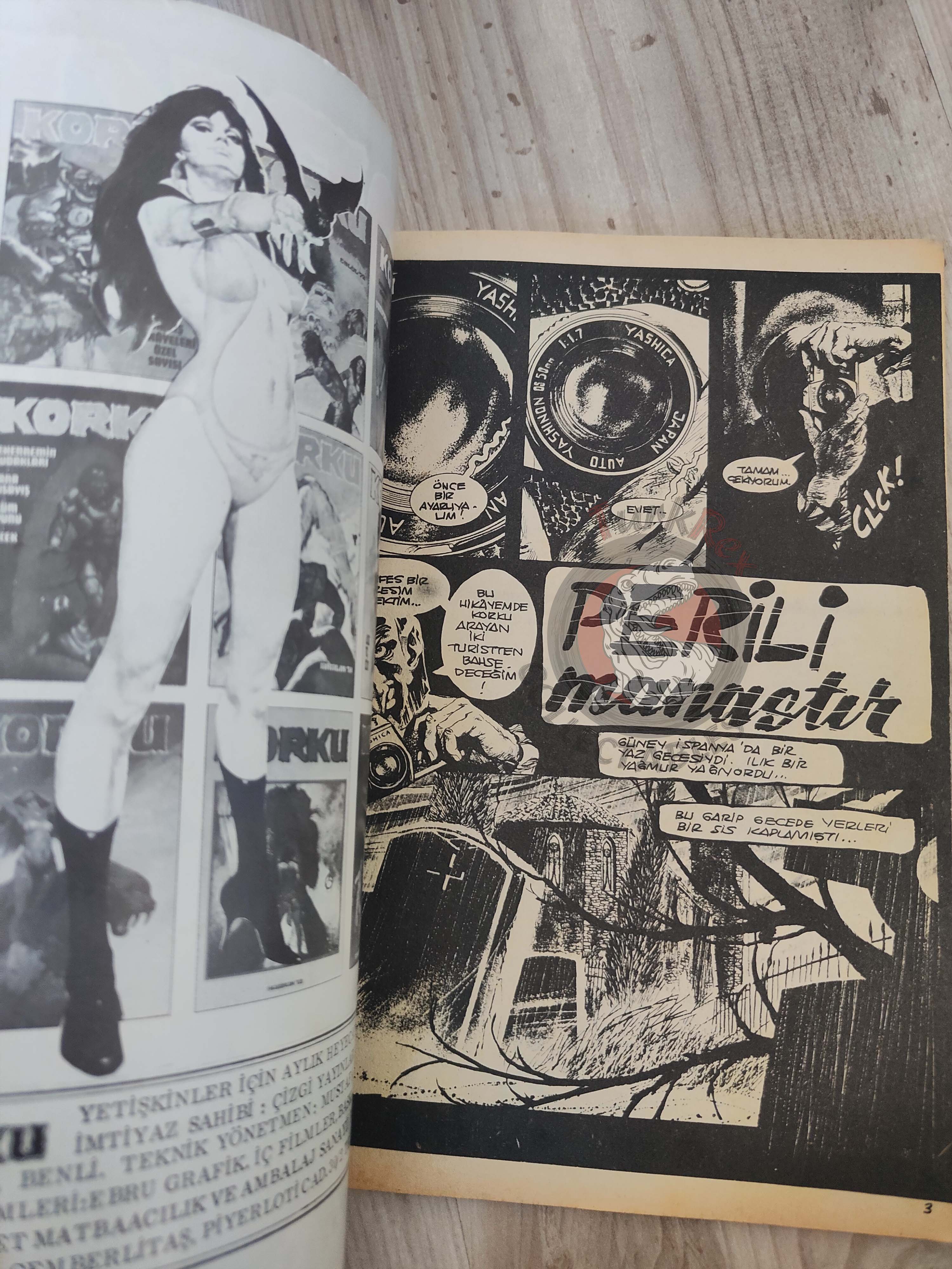 Korku April 1975 Turkish Comic Turkey Vampirella #34 Warren Creepy Eerie Enrich