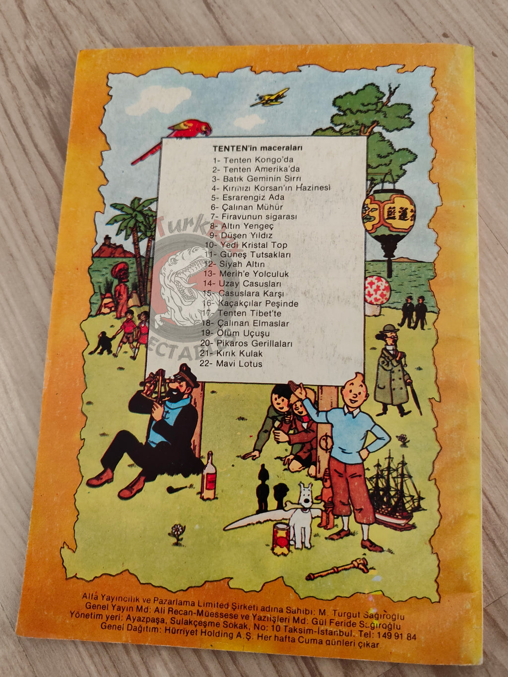 Tintin – King Ottokar’s Sceptre 1980s Turkish Edition Comic Turkey B