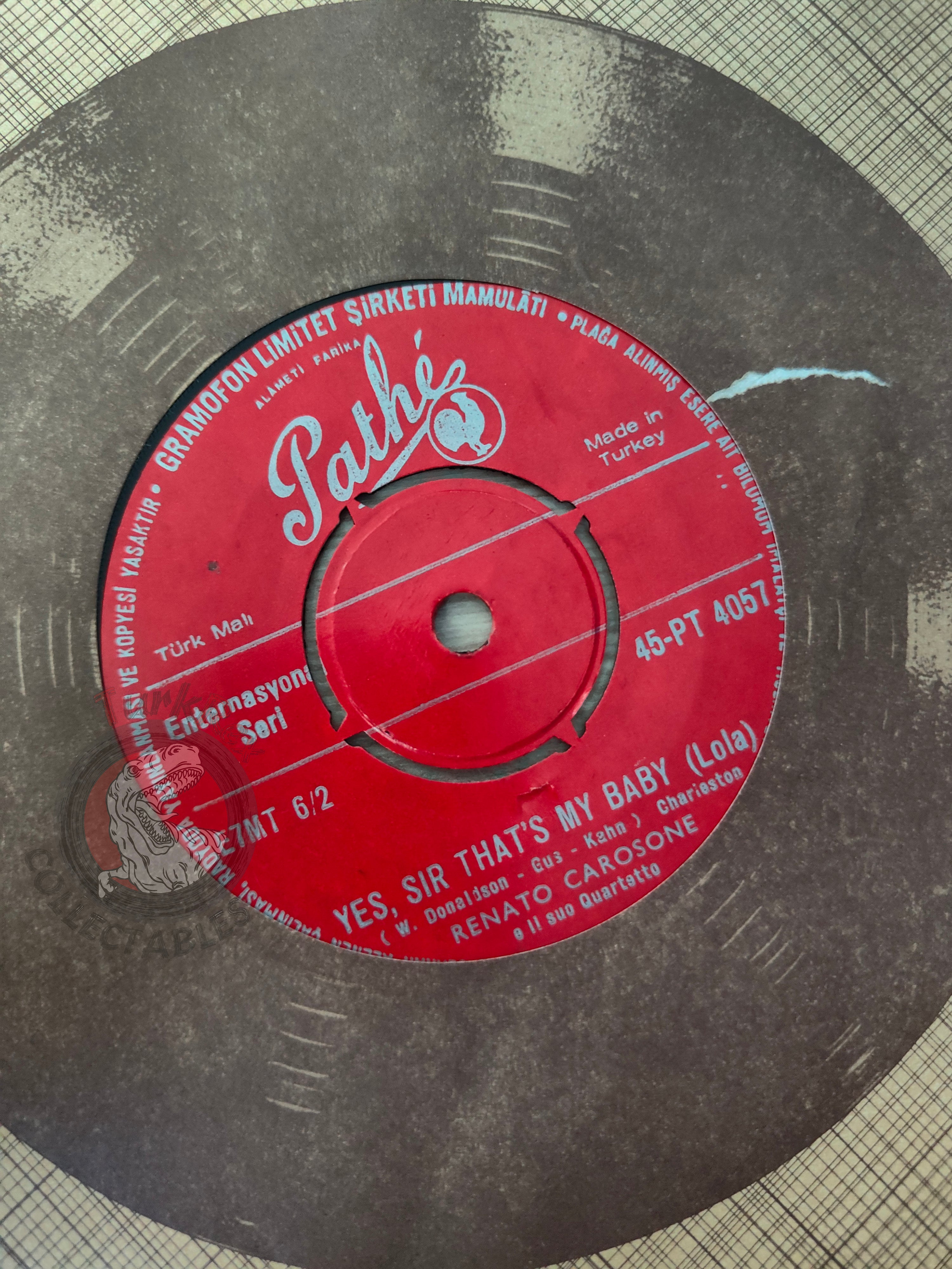 Renato Carosone E Il Suo Trio – Johnny Guitar 7" Turkish Pressing Vinyl Turkey Edition
