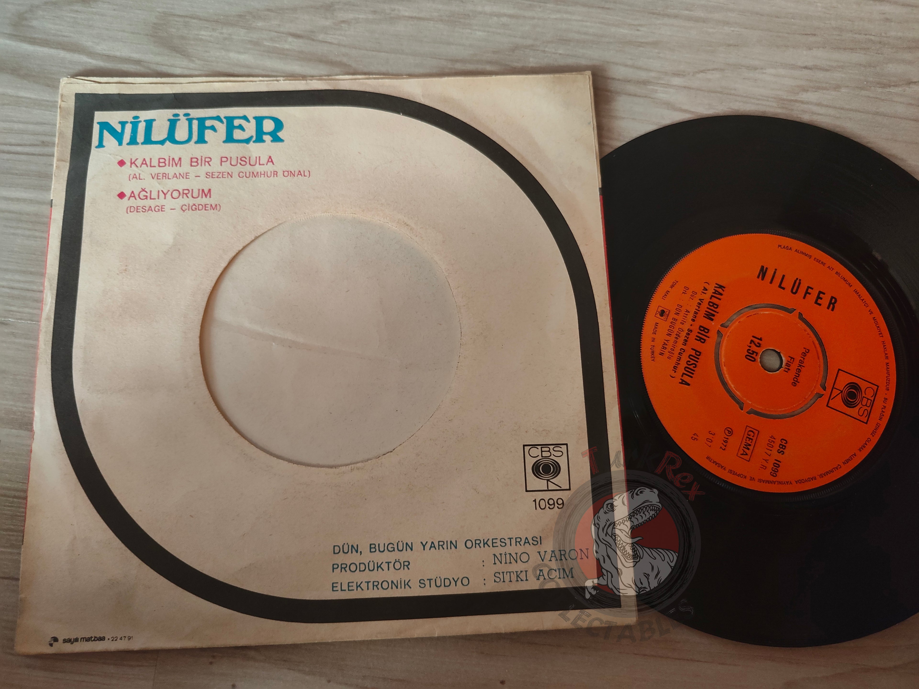 Nilüfer – Kalbim Bir Pusula 7" Turkish Pressing Vinyl Turkey Edition Mireille Mathieu
