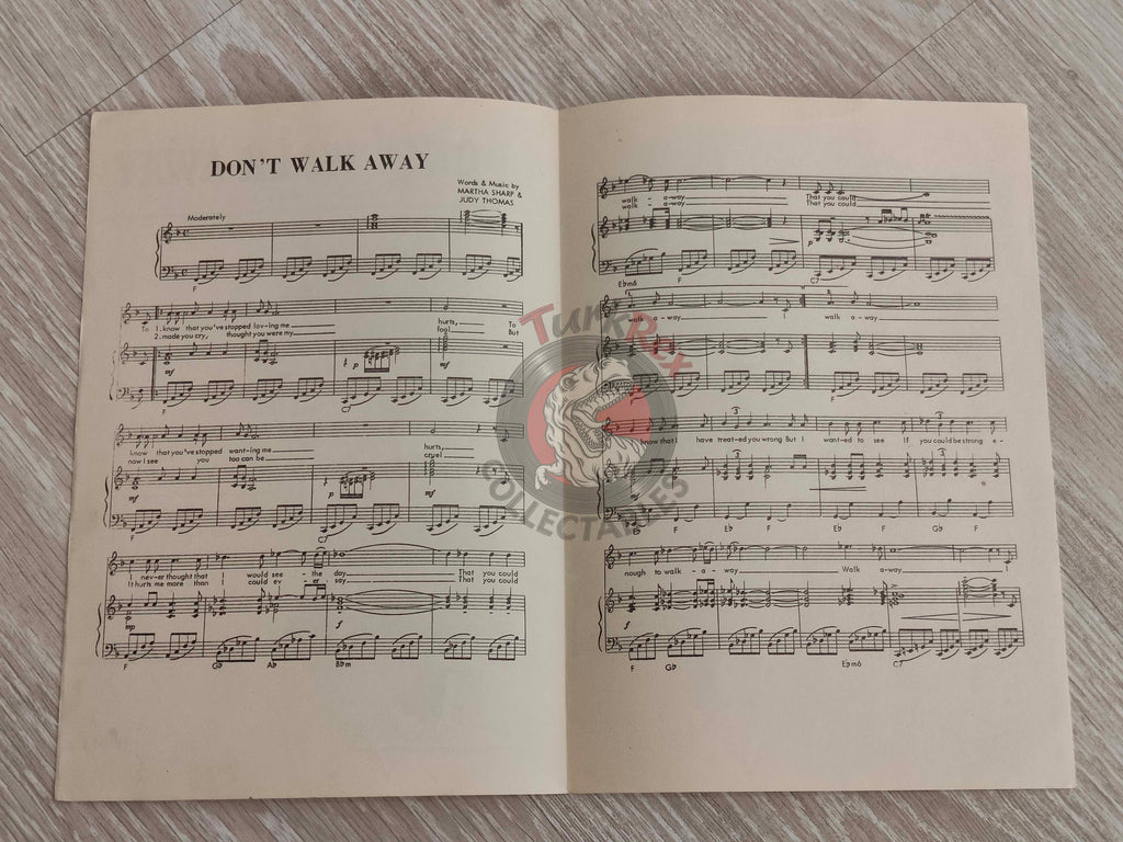 Kathy Kirby – Don’t Walk Away Turkish Vintage Musical Notes Sheet Turkey