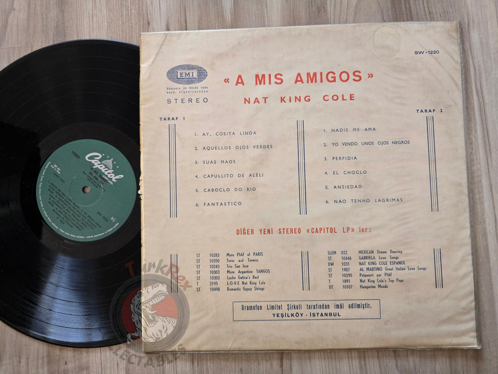 Nat King Cole – A Mis Amigos Turkish Pressing Vinyl Turkey Edition