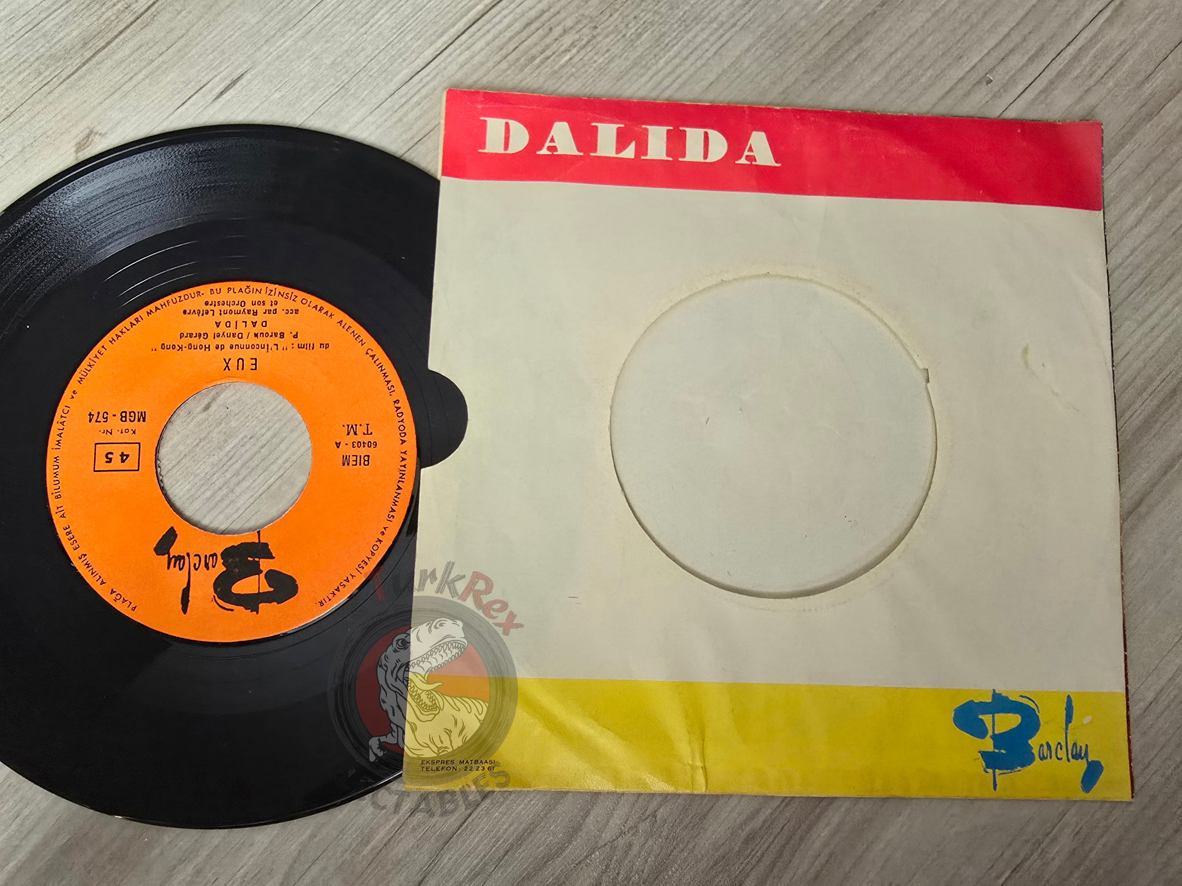Dalida – Eux / Que La Vie Etait Jolie 7" Turkish Pressing Vinyl Turkey Edition
