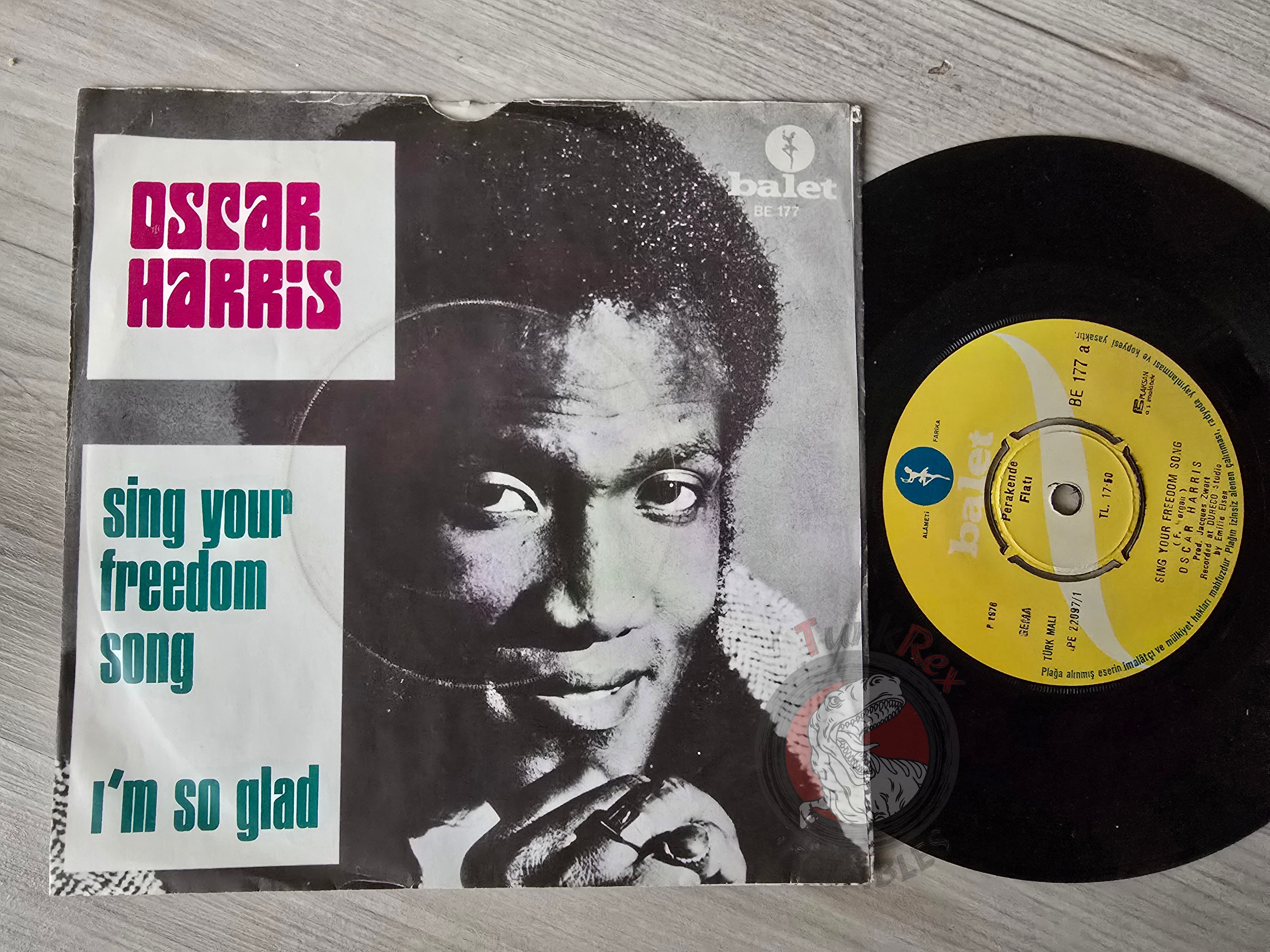 Oscar Harris – Sing Your Freedom Song 7" Turkish Pressing Vinyl Turkey Edition
