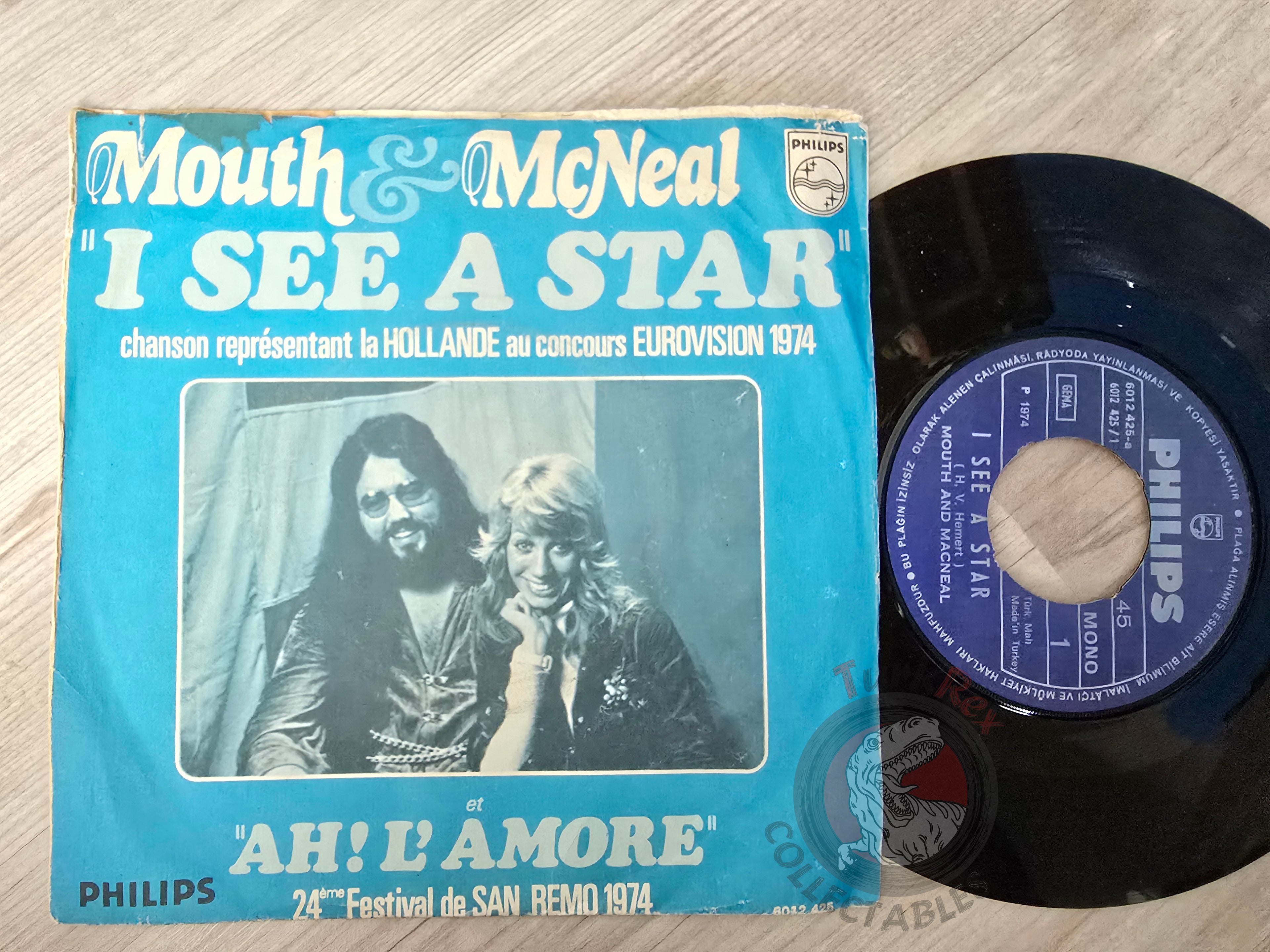 Mouth & MacNeal – I See A Star 7" Turkish Pressing Vinyl Turkey Edition Eurovision
