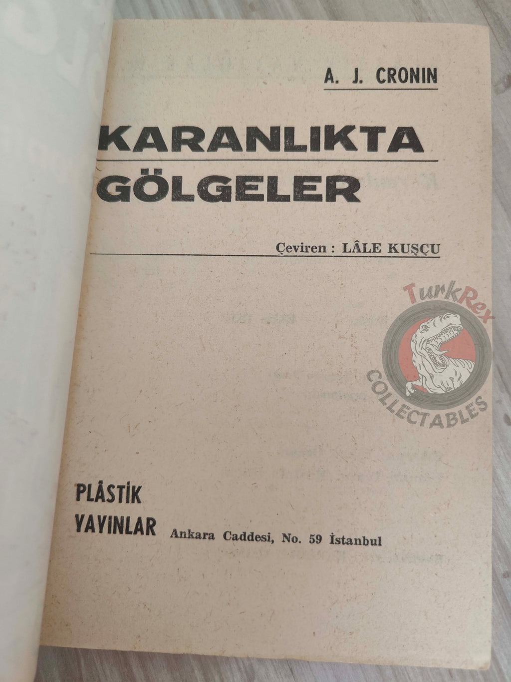 A. J. Cronin – L’Aventure de Bryan Harker 1954 1st Turkish Book Turkey