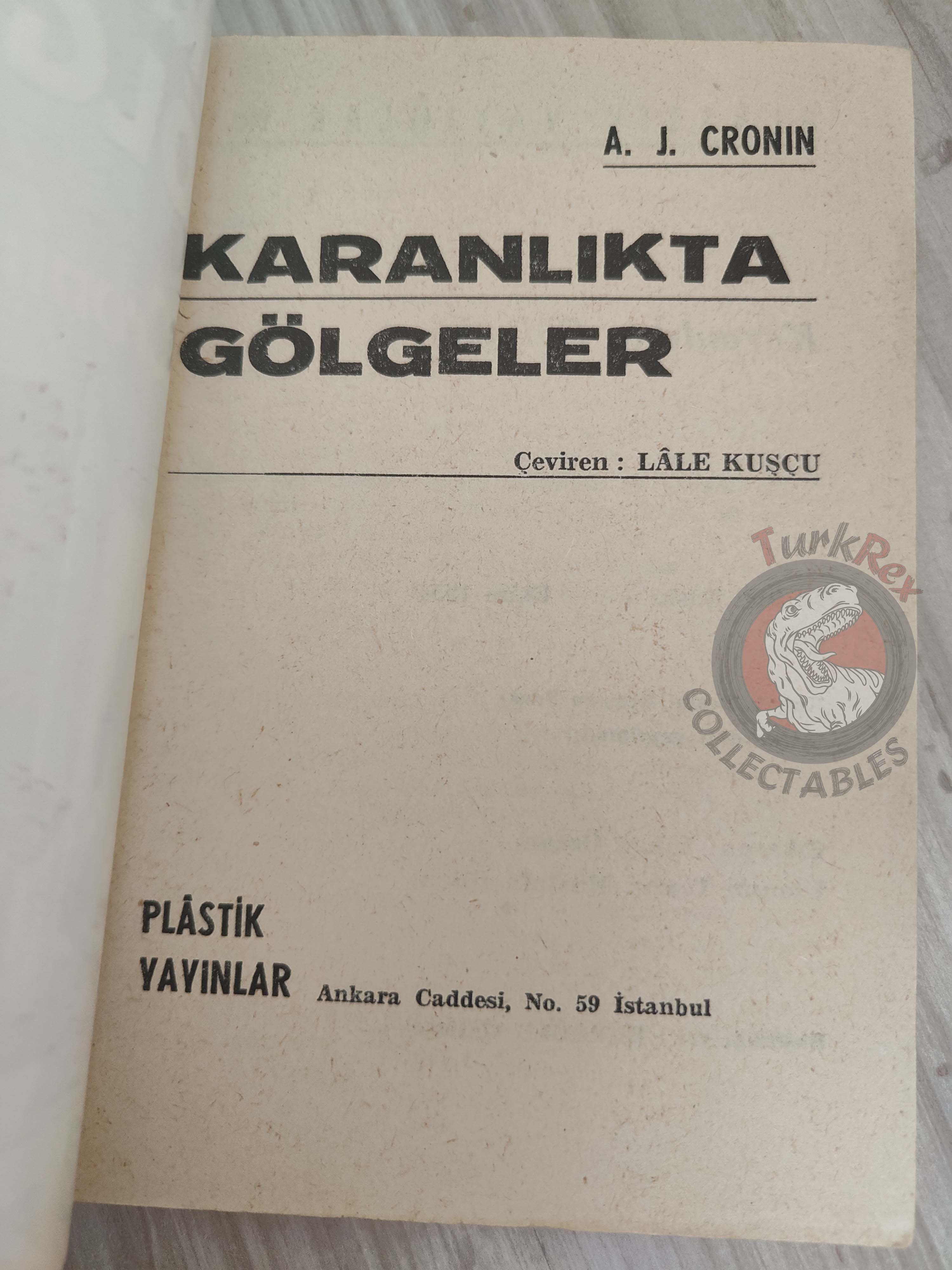 A. J. Cronin – L’Aventure de Bryan Harker 1954 1st Turkish Book Turkey