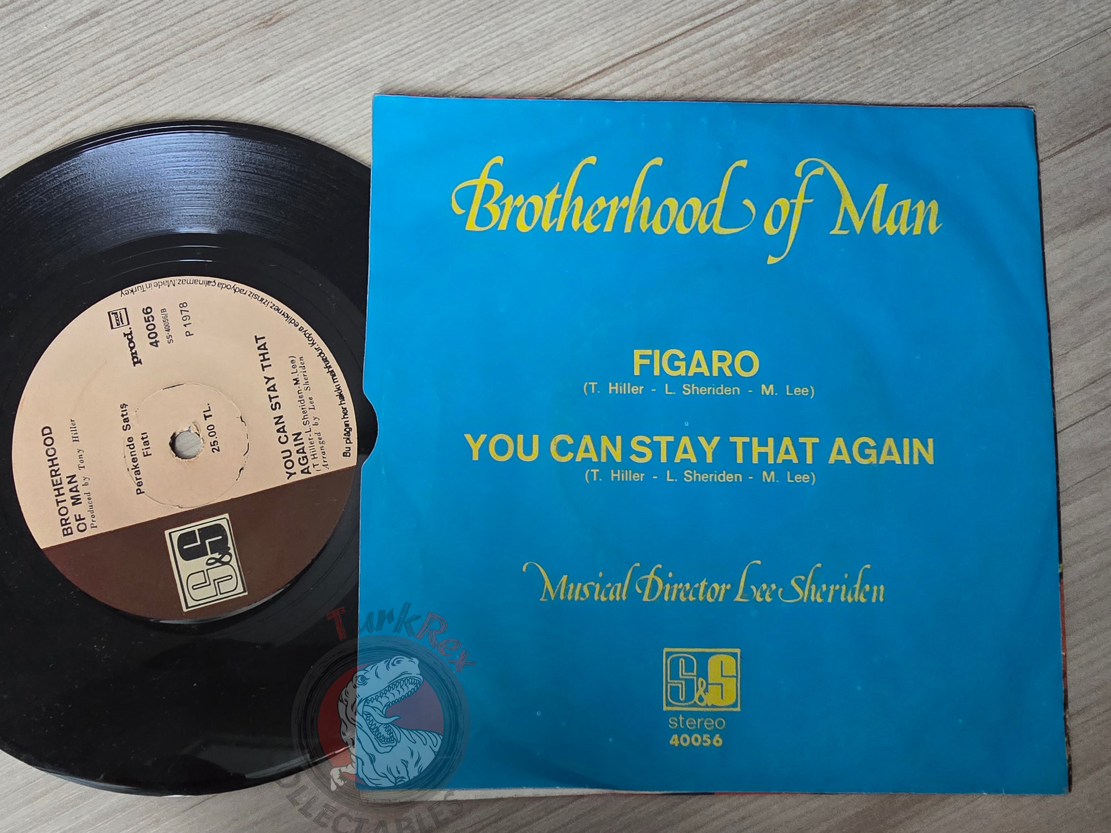 Brotherhood Of Man – Figaro 7" Turkish Pressing Vinyl Turkey Edition