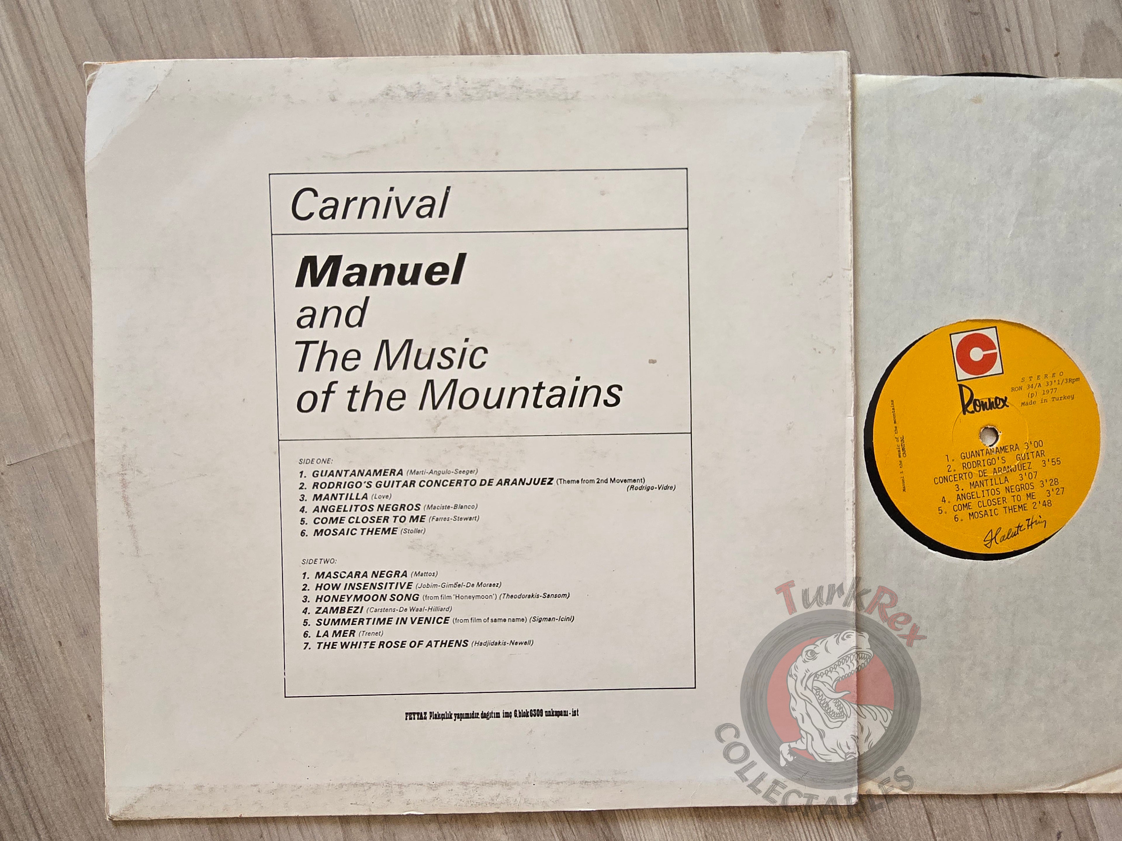 Manuel And His Music Of The Mountains – Carnival Turkish Pressing Vinyl Turkey Edition