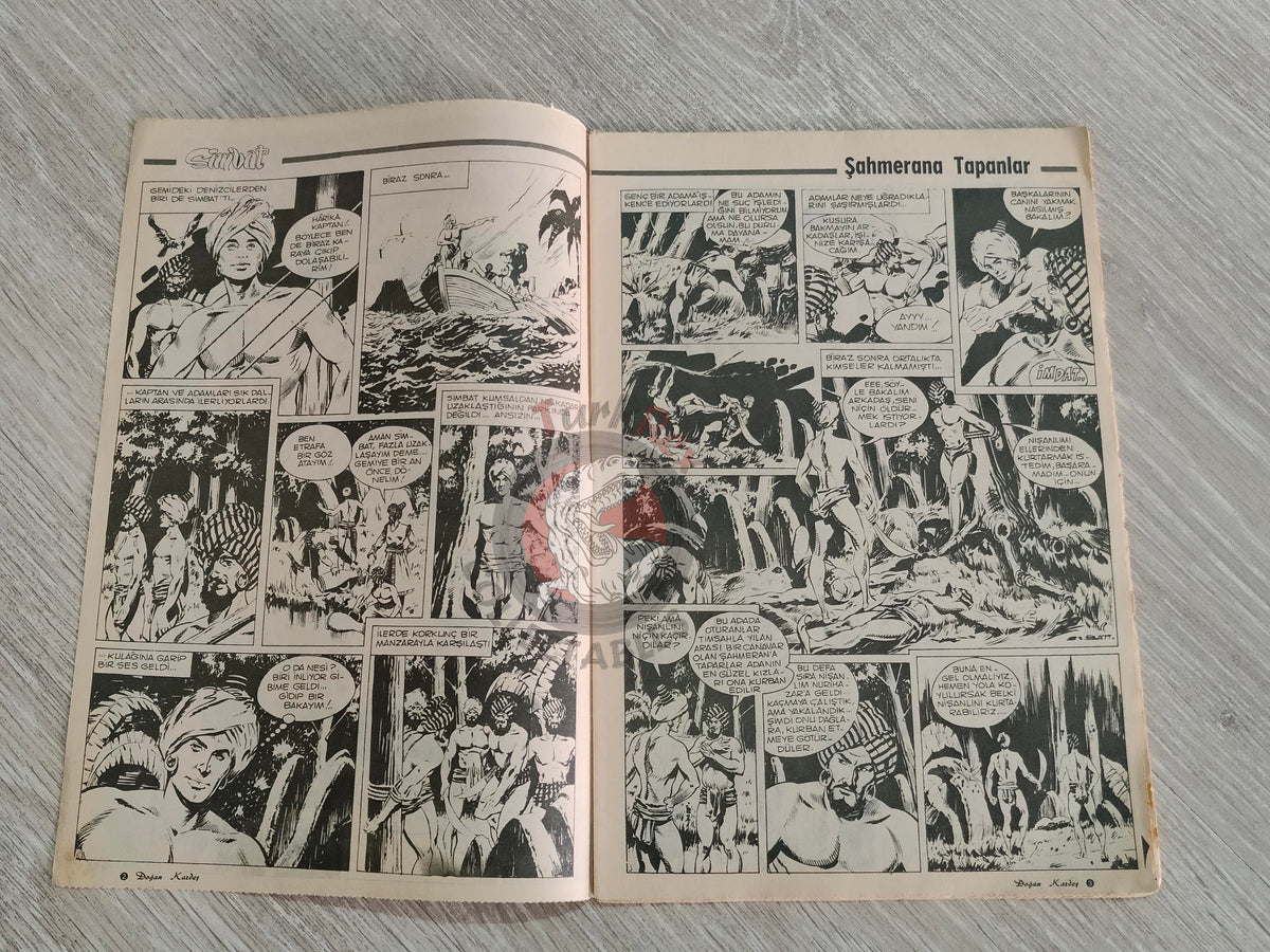 Doğan Kardeş 1971 Magazine #36 Turkish Comic Turkey Sinbad the Sailor Alice In Wonderland