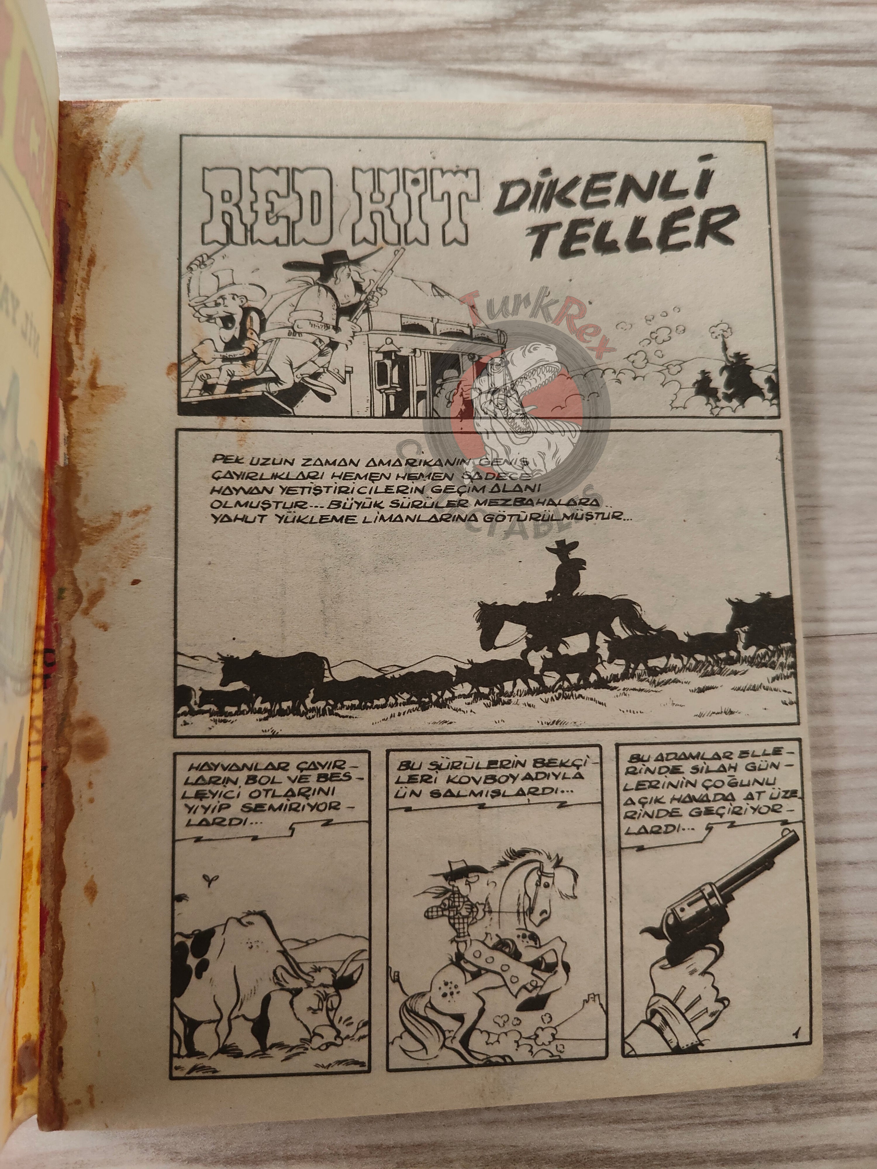 Lucky Luke - Des barbelés sur la prairie 1980s Turkish Comic Turkey