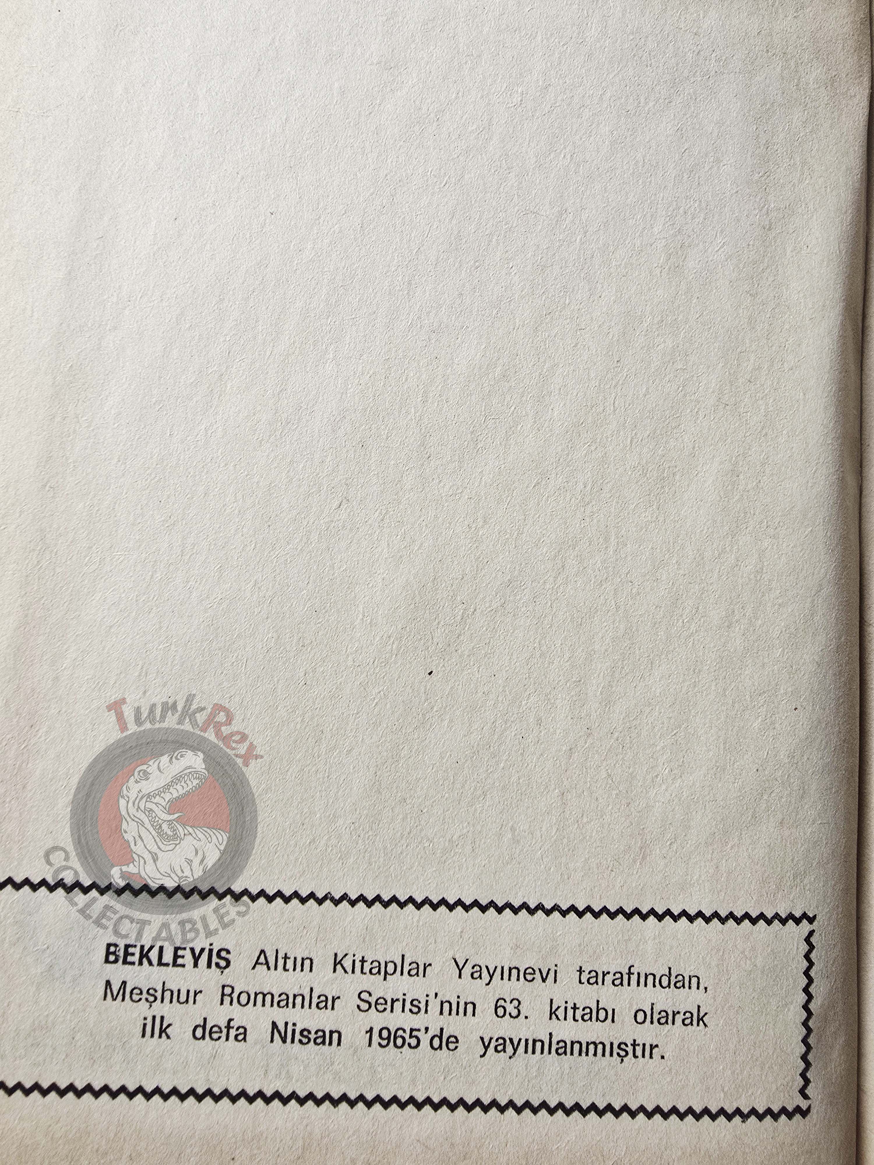 Jean-Paul Sartre – The Reprieve 1965 1st Turkish Book Turkey