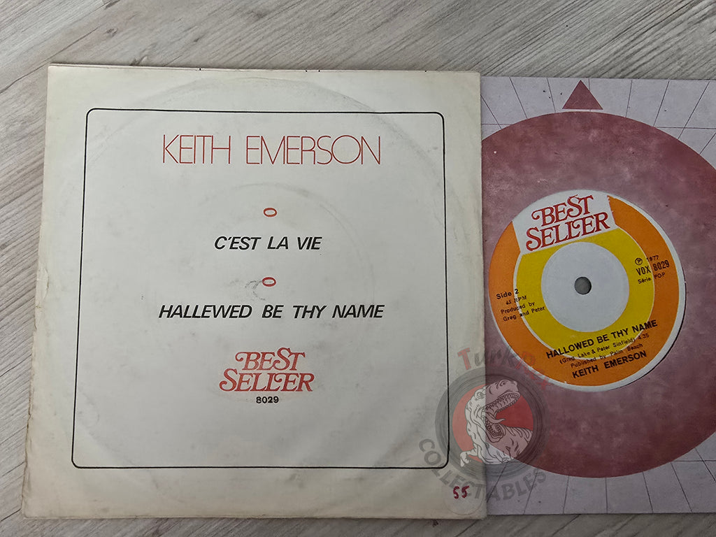 Keith Emerson – C'est La Vie 7" Turkish Pressing Vinyl Turkey Edition Lake Palmer