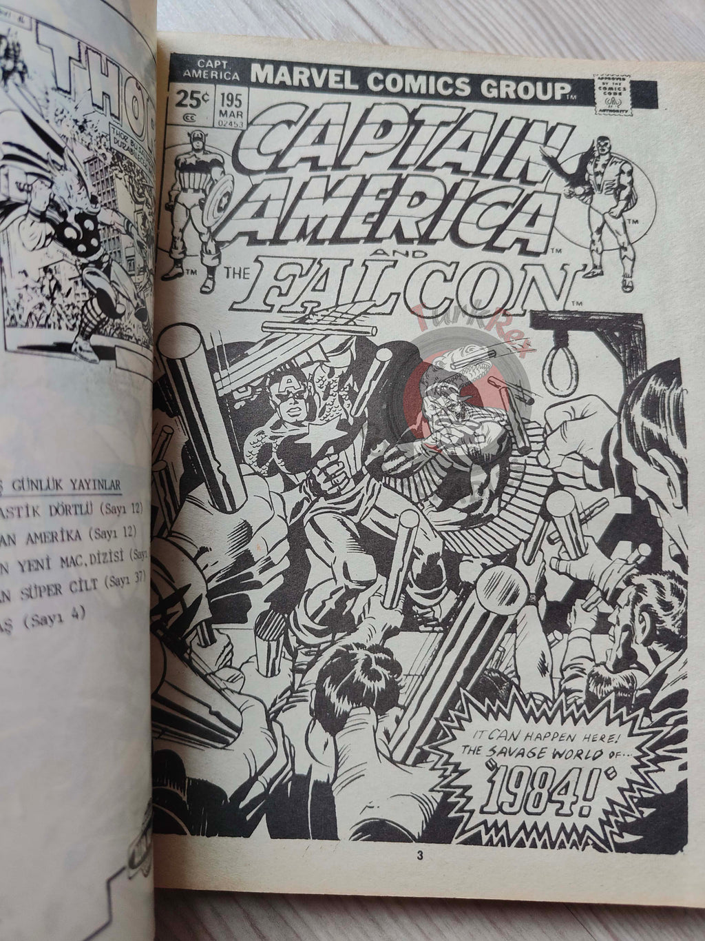 Captain America – Issue #11 1988 Turkish Comic Turkey #195 #196 #197 #198