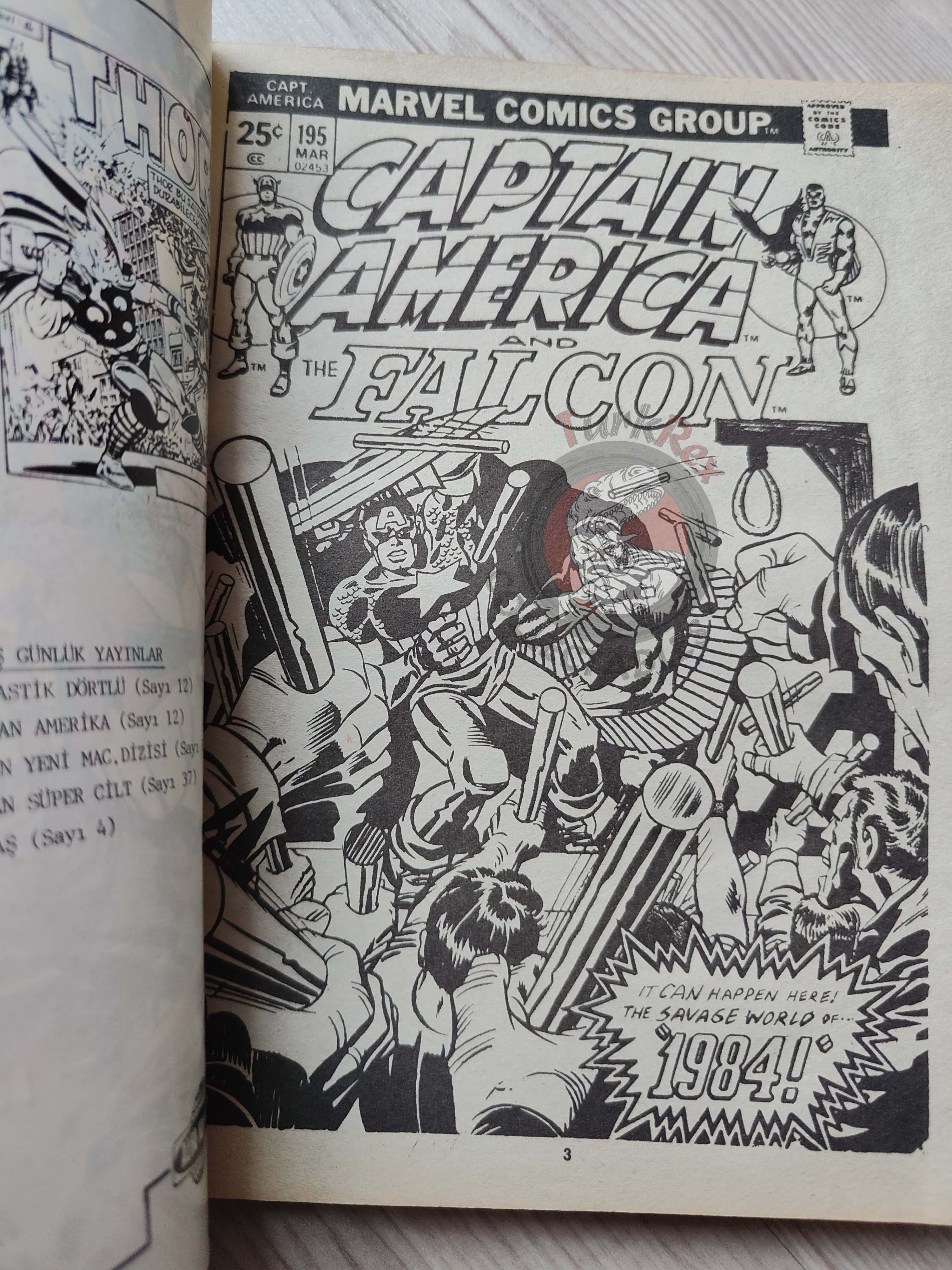 Captain America – Issue #11 1988 Turkish Comic Turkey #195 #196 #197 #198
