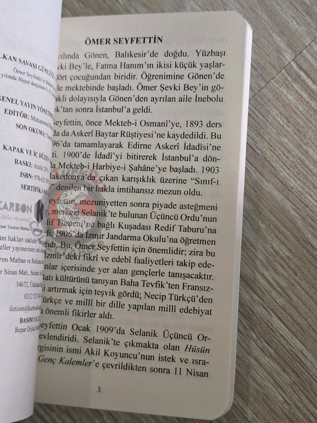 Ömer Seyfettin – Balkan War Diary 2019 Turkish Book Turkey Wars Ottoman