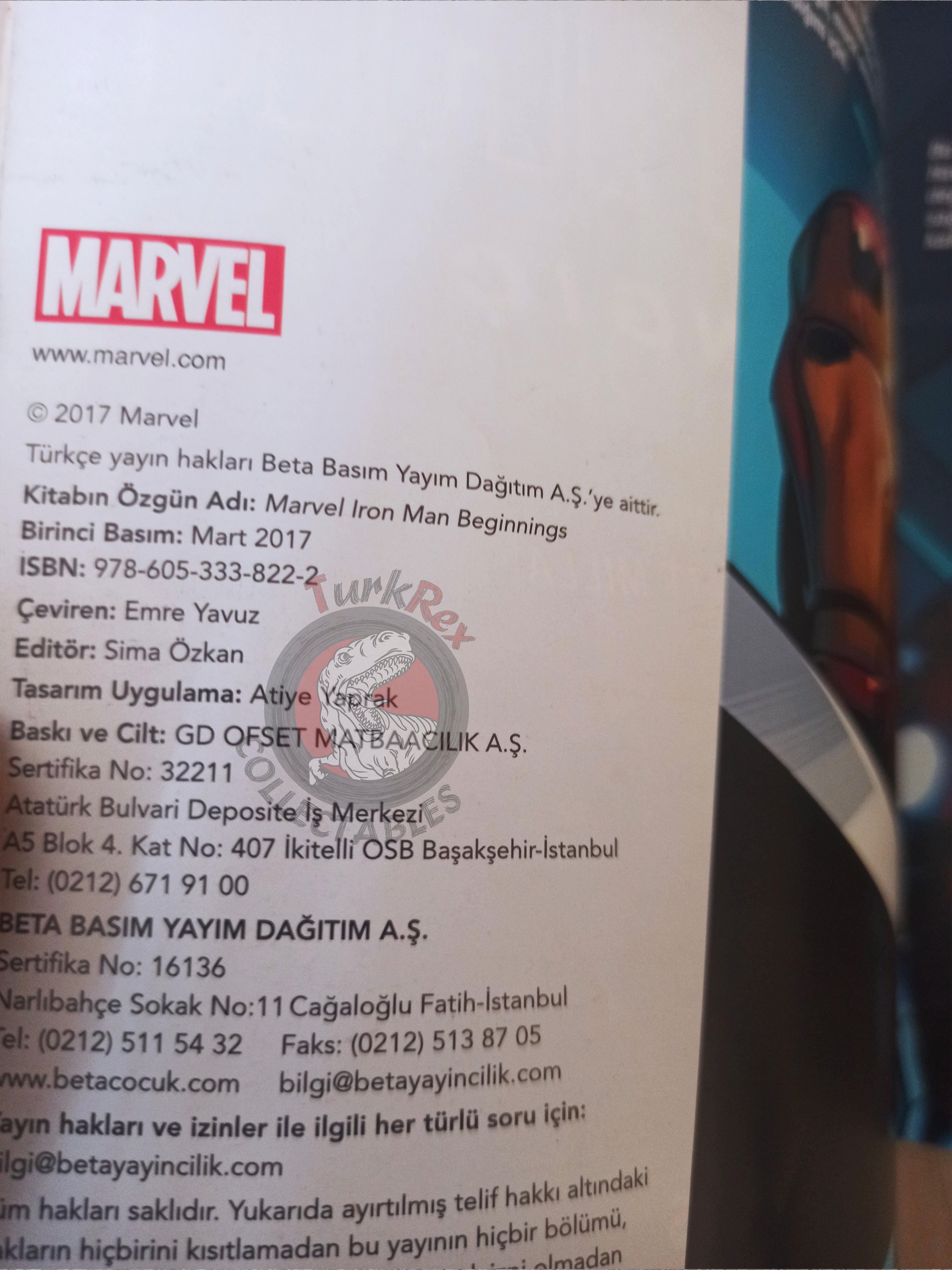 Iron Man Beginnings 2017 Turkish Comic Turkey
