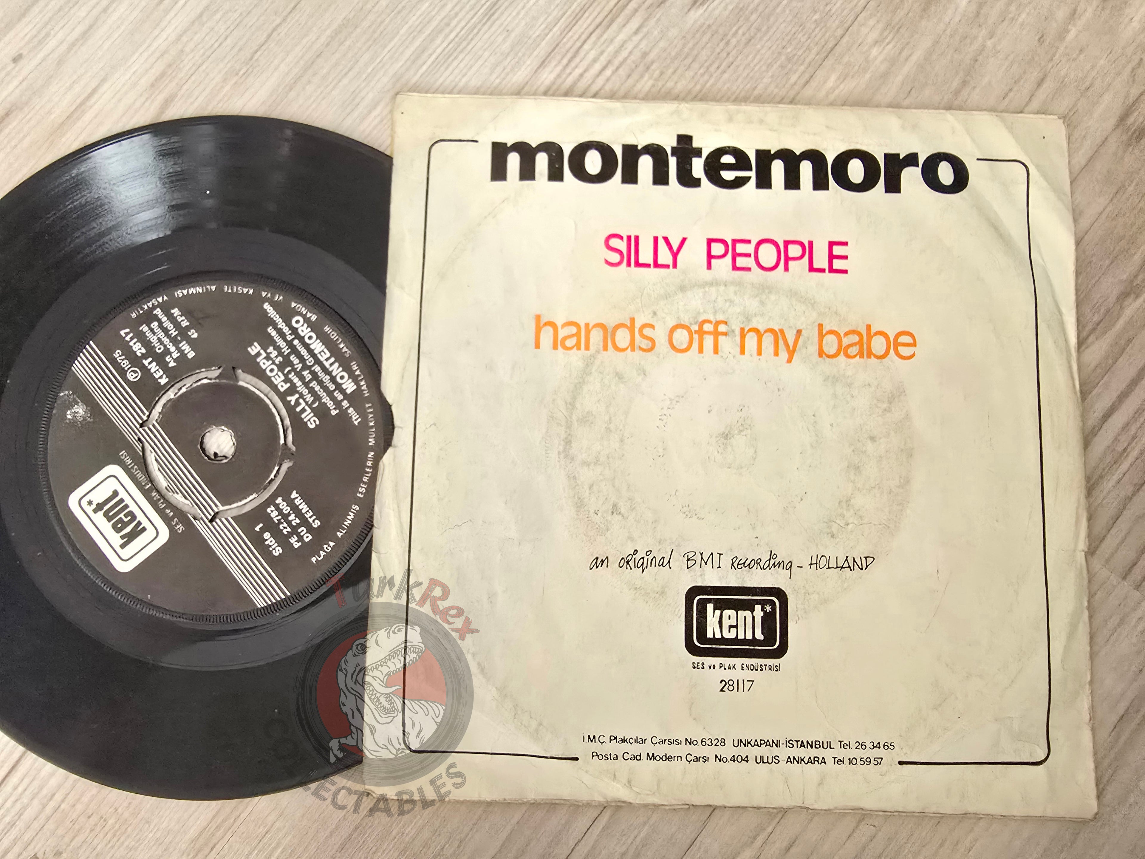 Montemoro – Silly People 7" Turkish Pressing Vinyl Turkey Edition Monte Moro