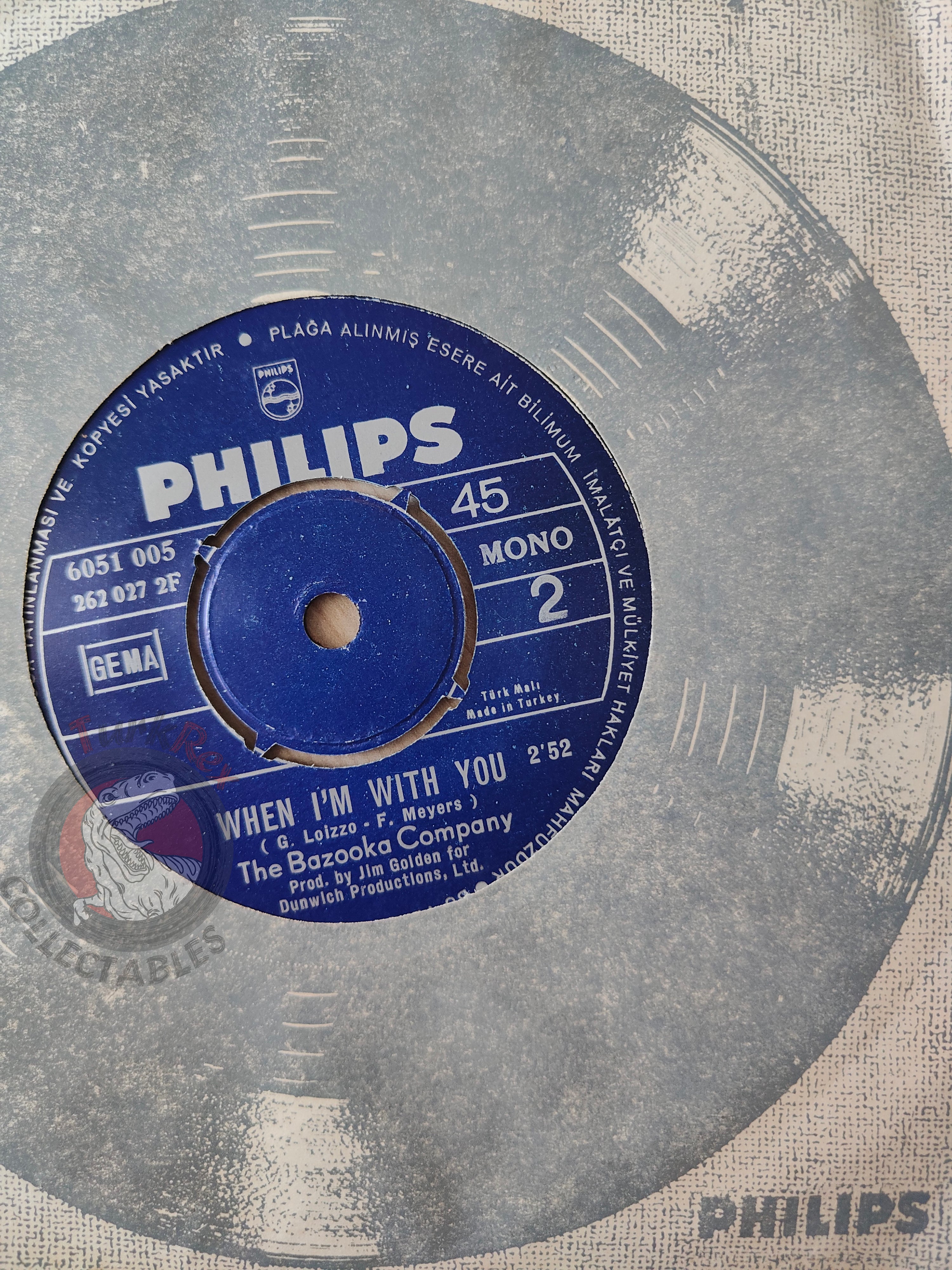 The Bazooka Company – Can't Make It Without You 7" Turkish Pressing Vinyl Turkey Edition