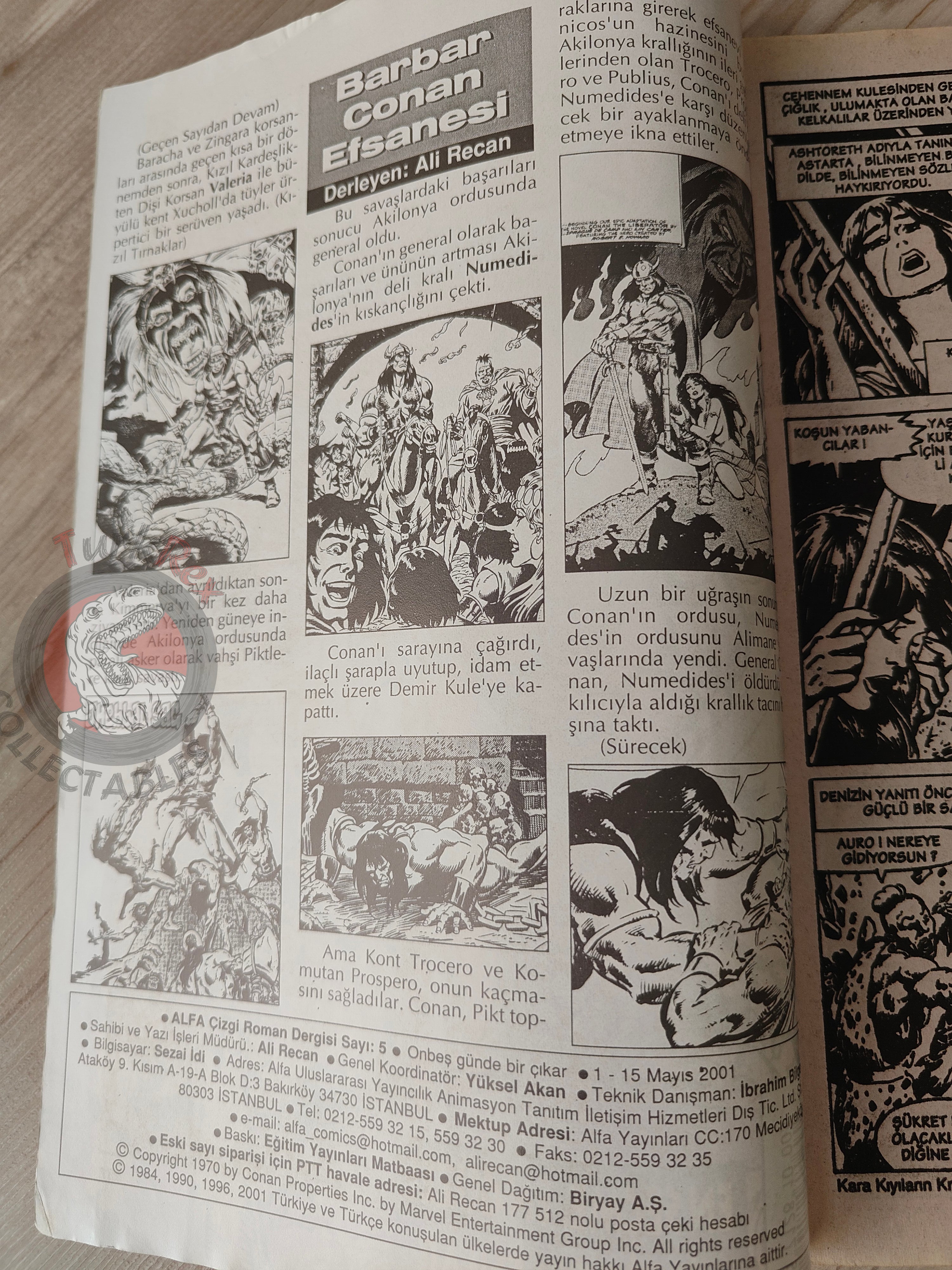 Conan The Barbarian #5 2001 Turkish Comic Turkey #72 #73 #74