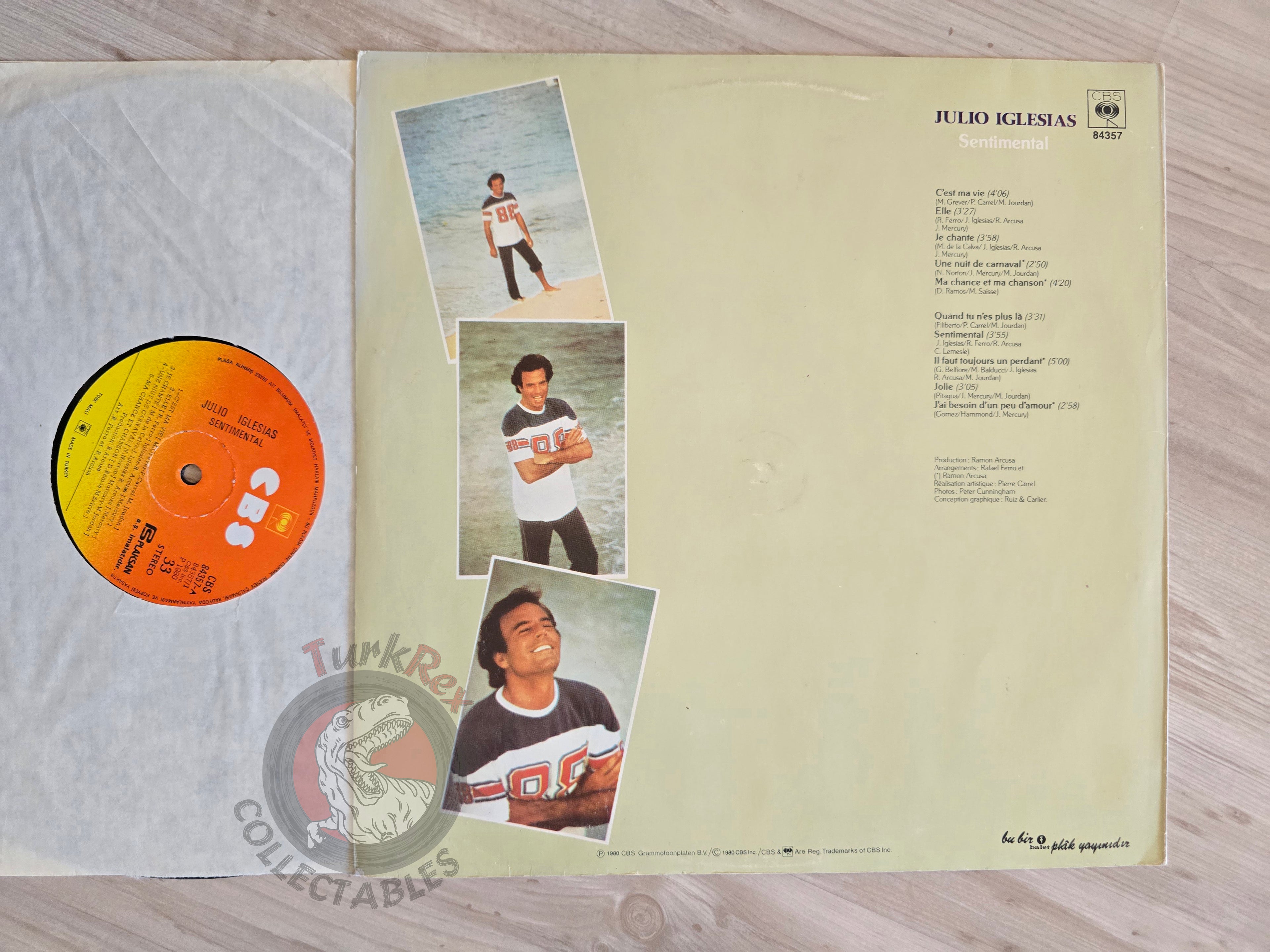 Julio Iglesias – Sentimental Turkish Pressing Vinyl Turkey Edition