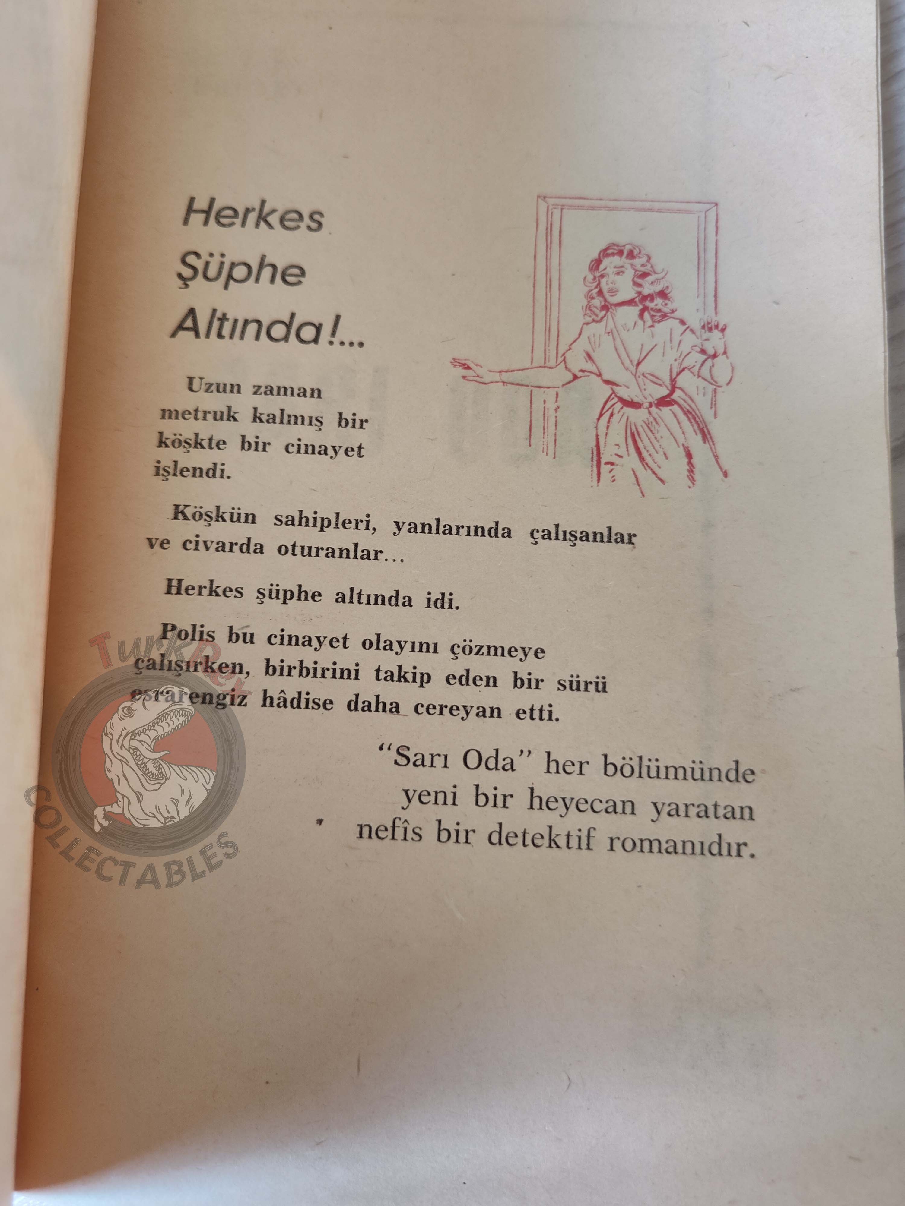 Mary Roberts Rinehart – The Yellow Room 1964 1st Turkish Book Turkey