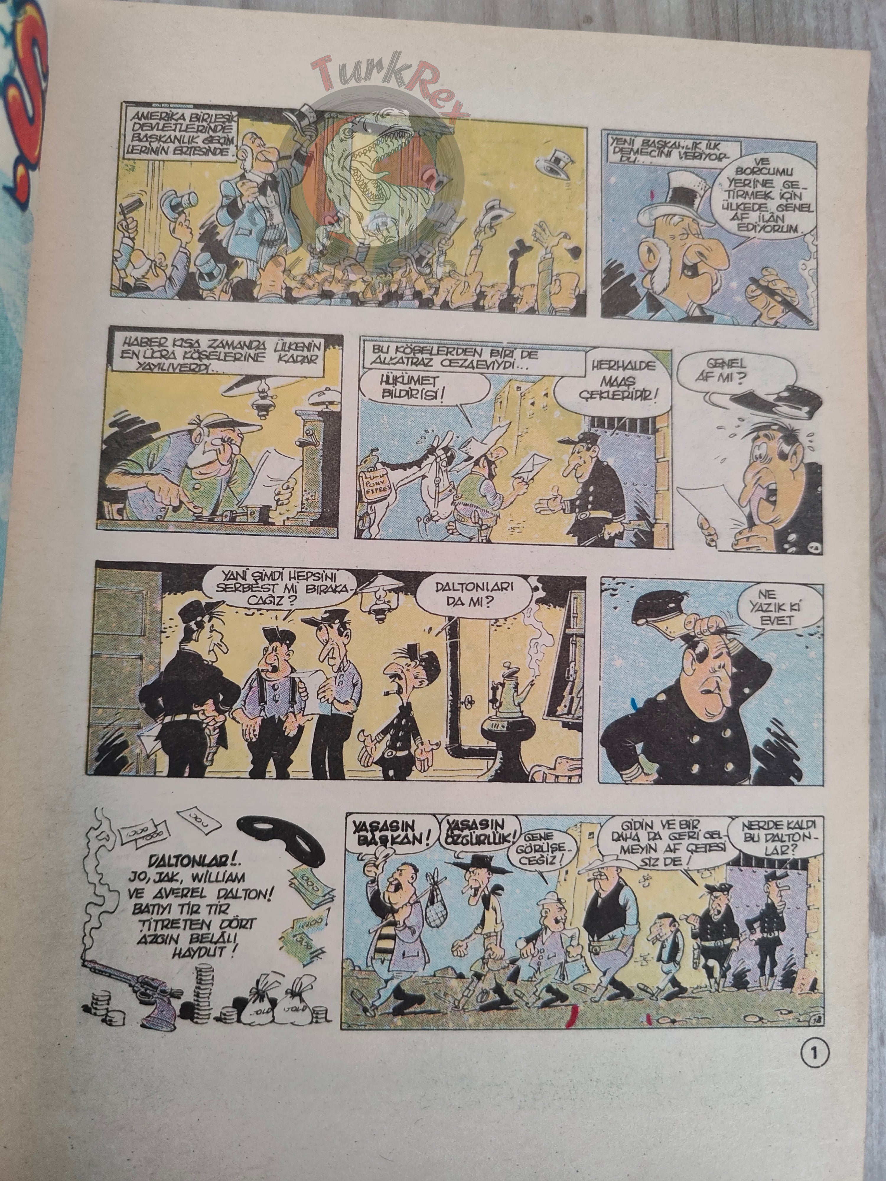 Lucky Luke #40 Les Dalton courent toujours 1989 Turkish Comic Turkey