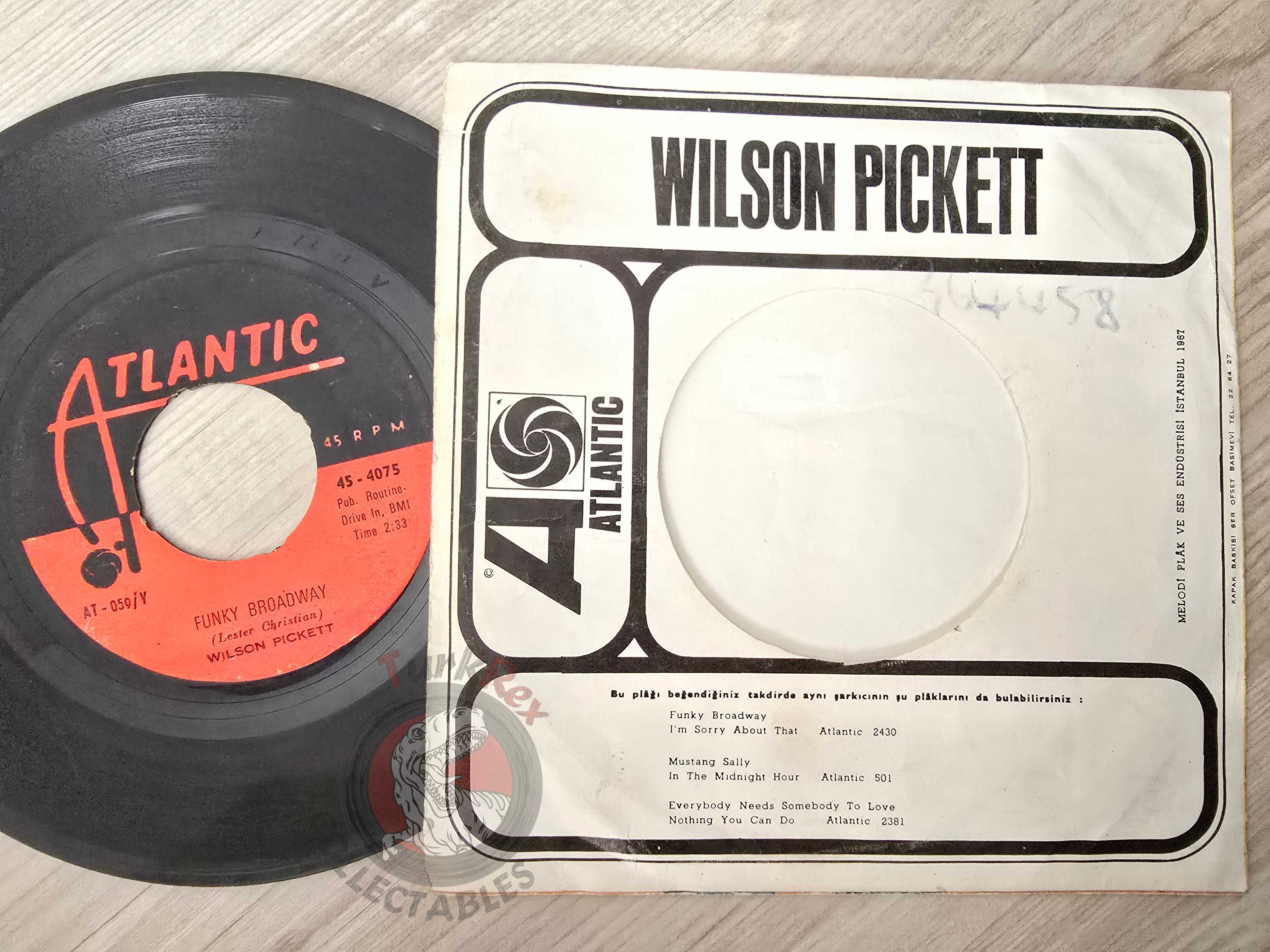 Wilson Pickett – Funky Broadway 7" Turkish Pressing Vinyl Turkey Edition