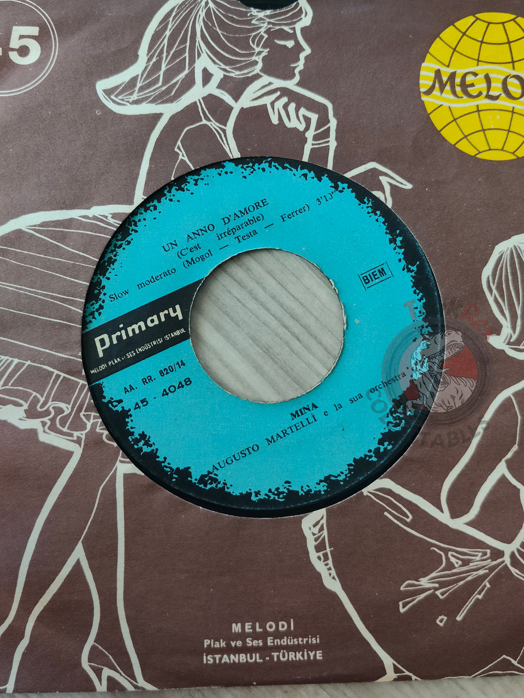 Mina – Un Anno D'Amore 7" Turkish Pressing Vinyl Turkey Edition