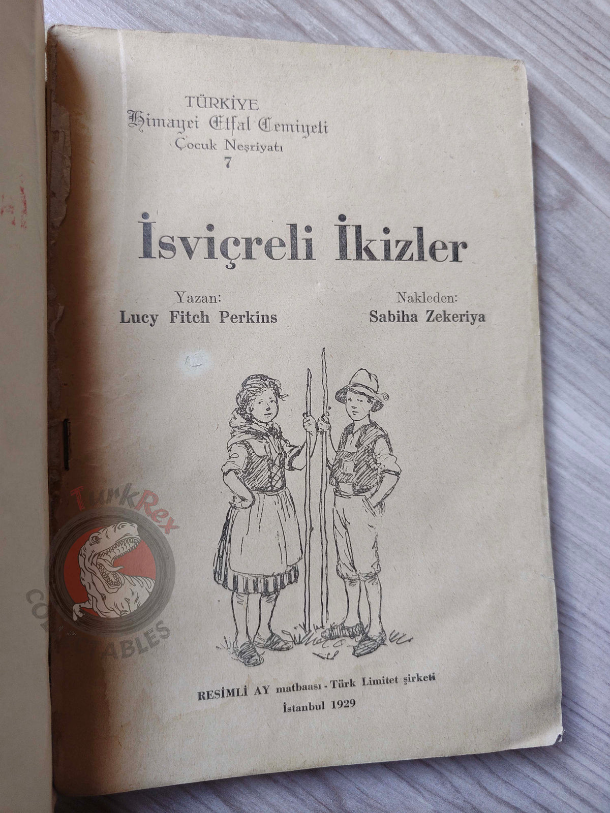 Lucy Fitch Perkins – The Swiss Twins 1929 Turkish Book Turkey Illustrated