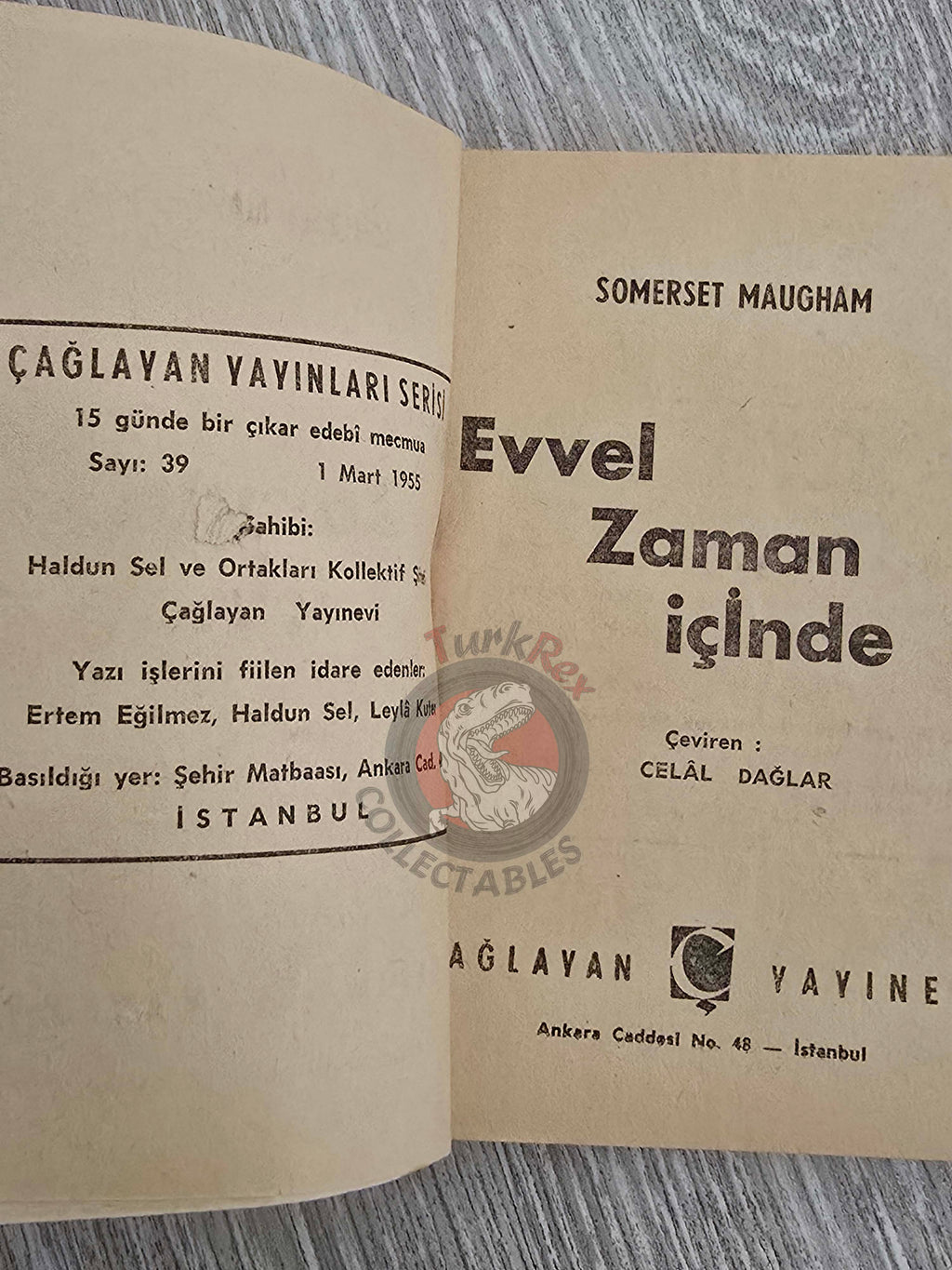 Somerset Maugham – Then and Now 1955 1st Turkish Book Turkey