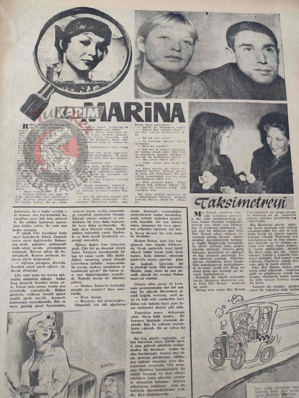 Pazar 1959 Giorgia Moll Turkish Mag Comic Turkey Superman Wayne Boring Stan Drake Beth Rogan
