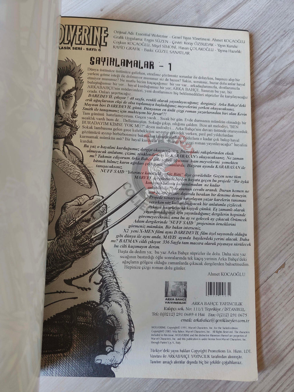 Wolverine #6 2003 Turkish Comic Turkey #44 #45 #46 #47 X-Men