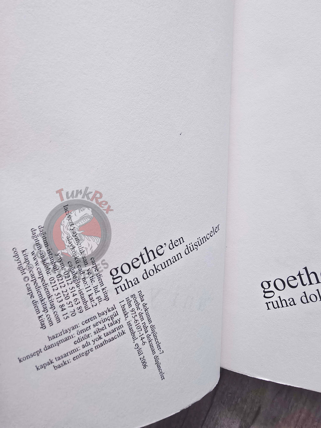 Goethe – Goethe's Thoughts That Touch The Soul 2006 Turkish Book Turkey