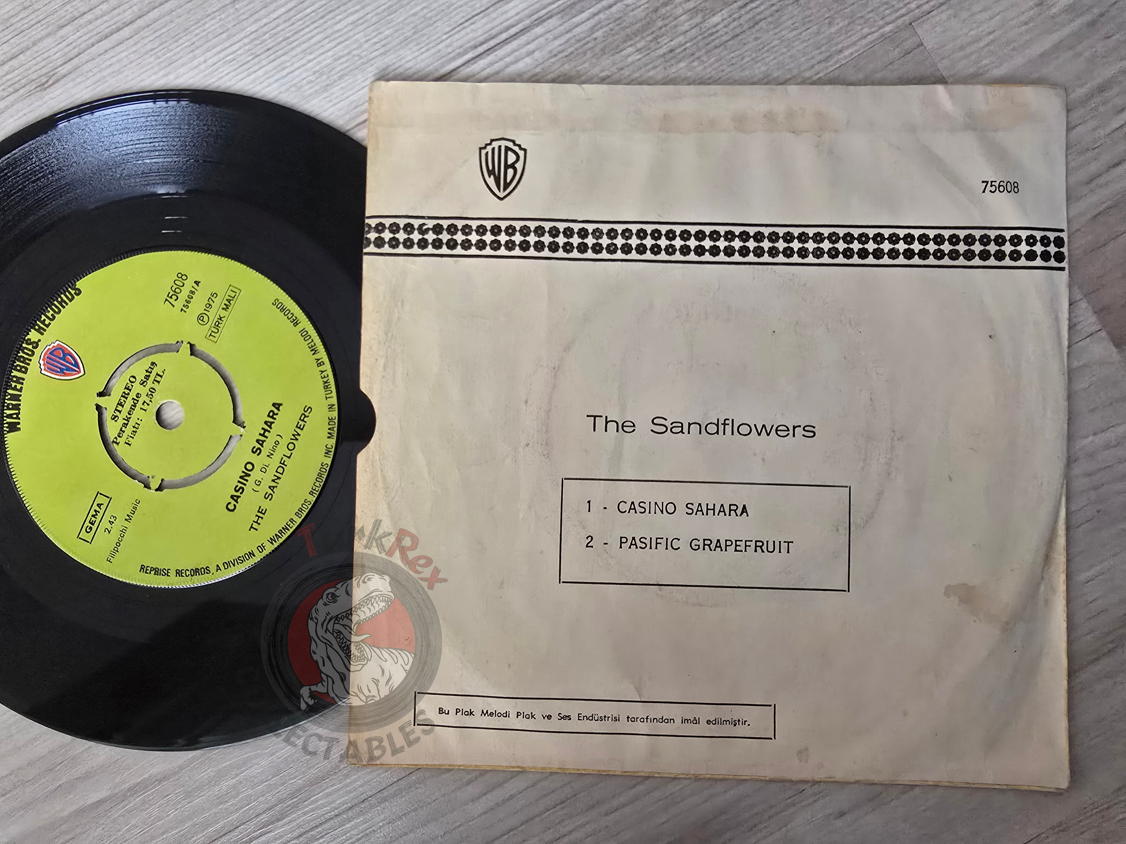 The Sandflowers – Casino Sahara 7" Turkish Pressing Vinyl Turkey Edition