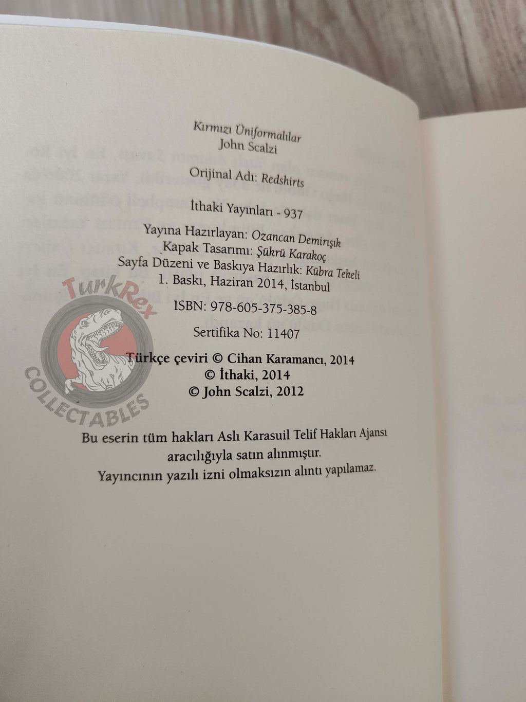 John Scalzi – Redshirts 1st Turkish Book Turkey