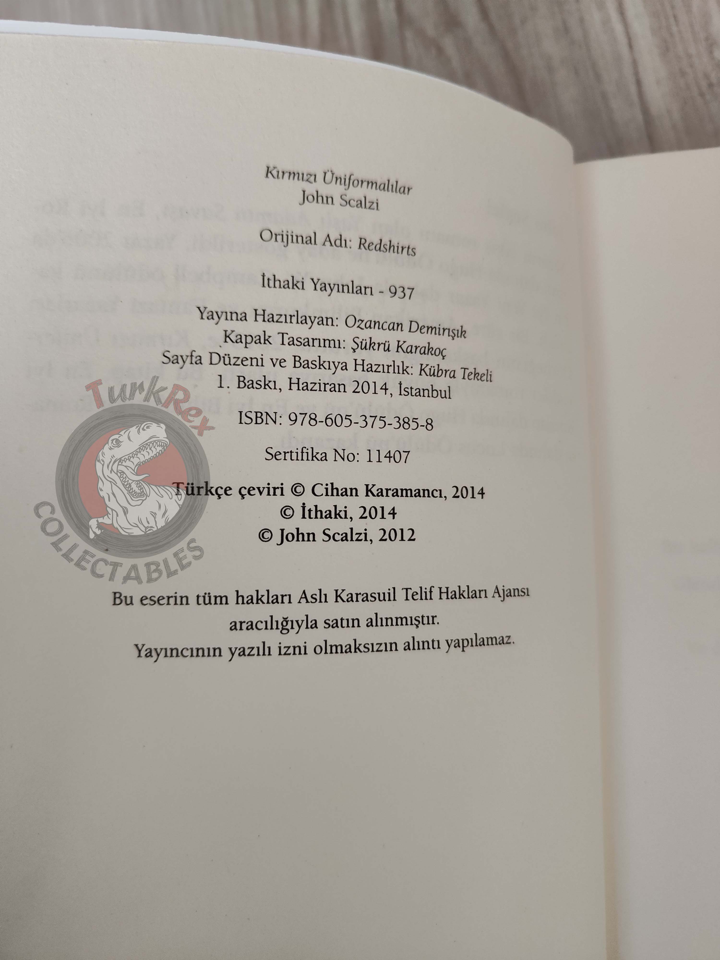 John Scalzi – Redshirts 1st Turkish Book Turkey