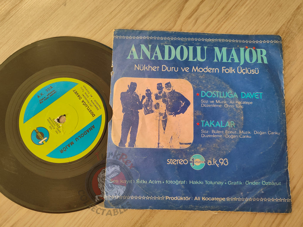 Anadolu Majör – Dostluğa Davet 7" Turkish Pressing Vinyl Turkey Edition Eurovision